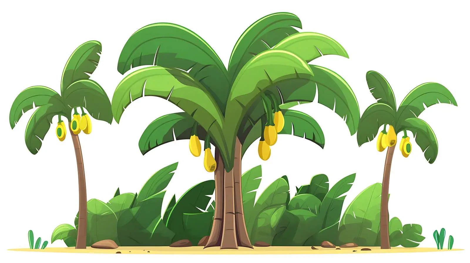Banana Tree Vector Illustration — free download from Dotvec