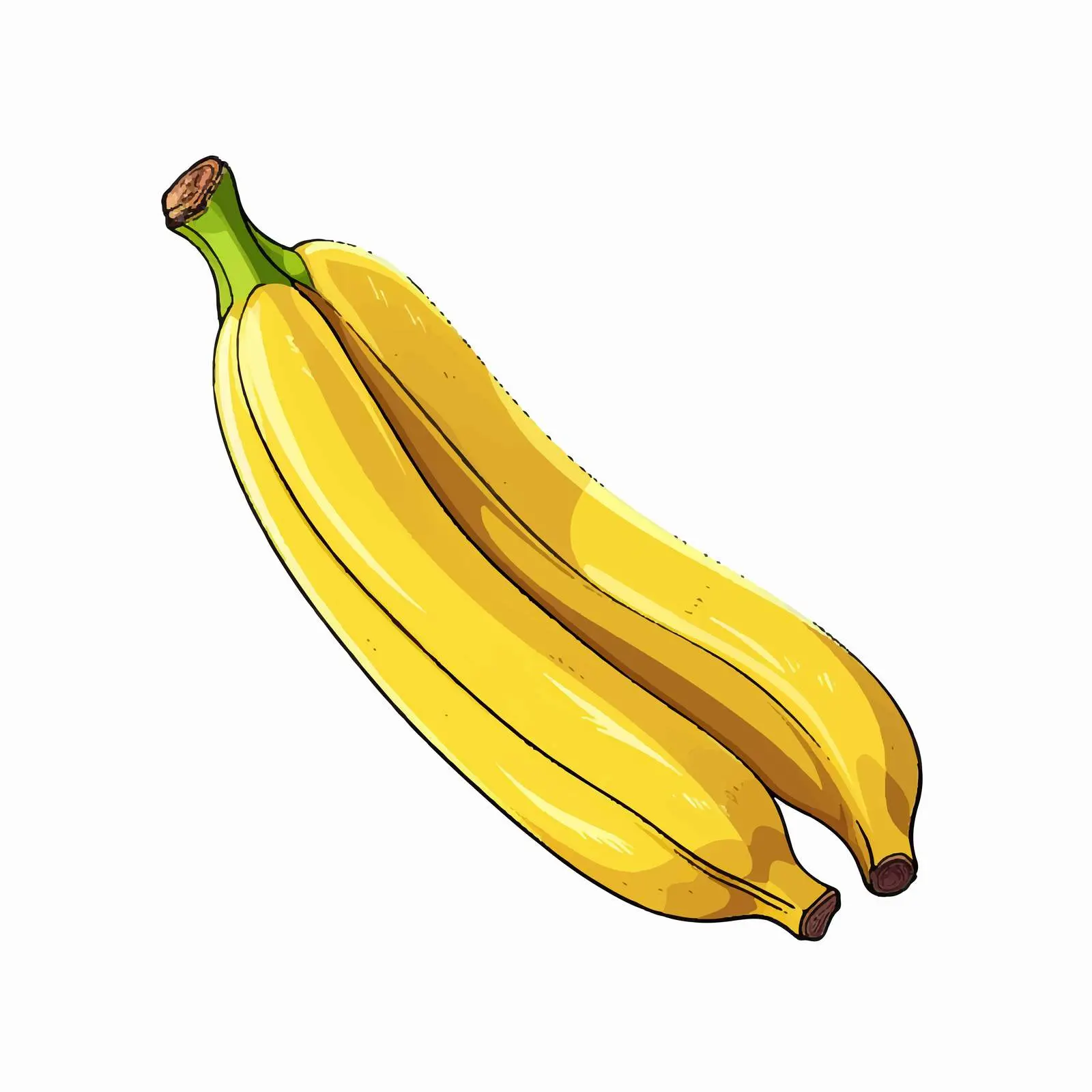 Cartoon Banana Vector Illustration — free download from Dotvec