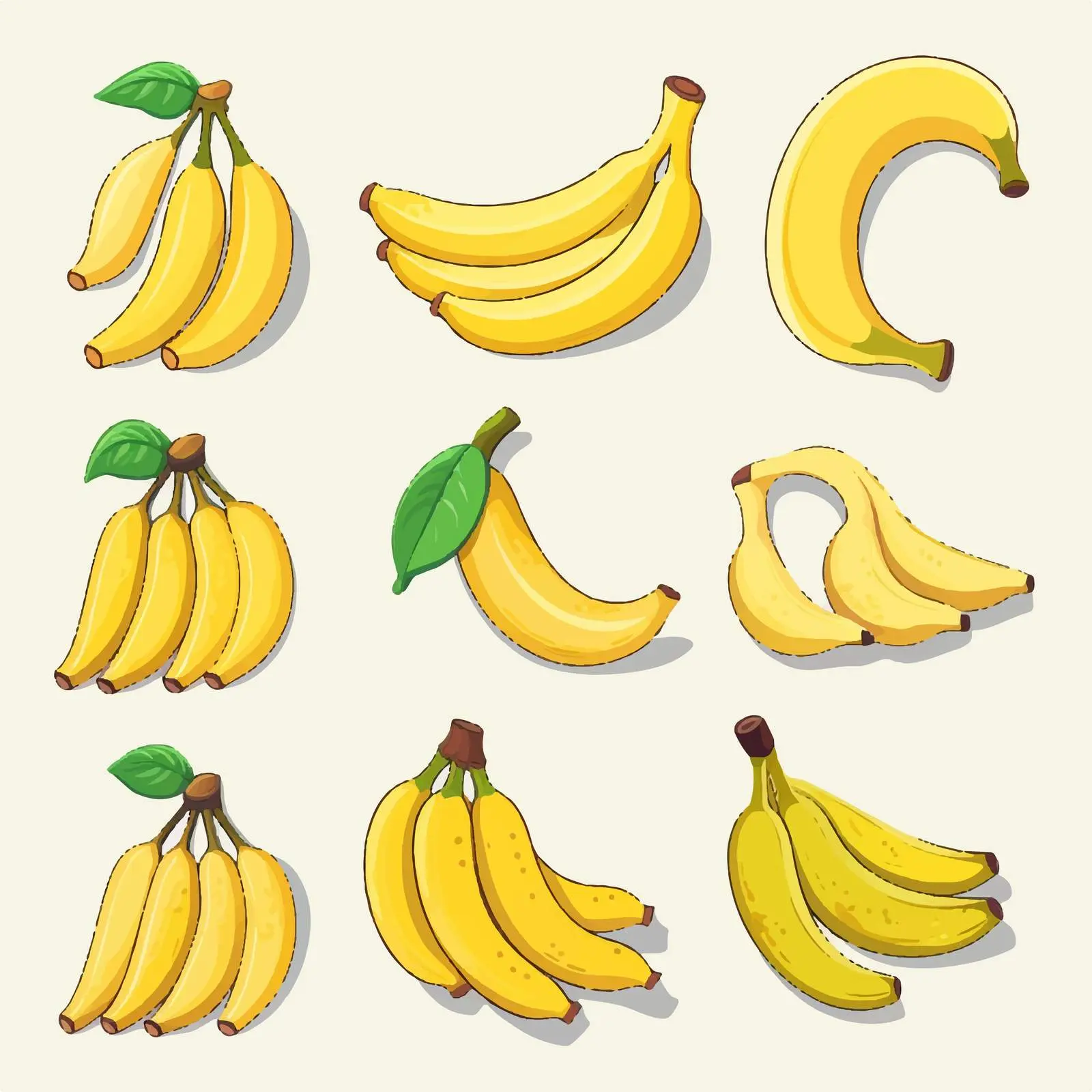 Banana Vector Illustration on White Background — free download from Dotvec