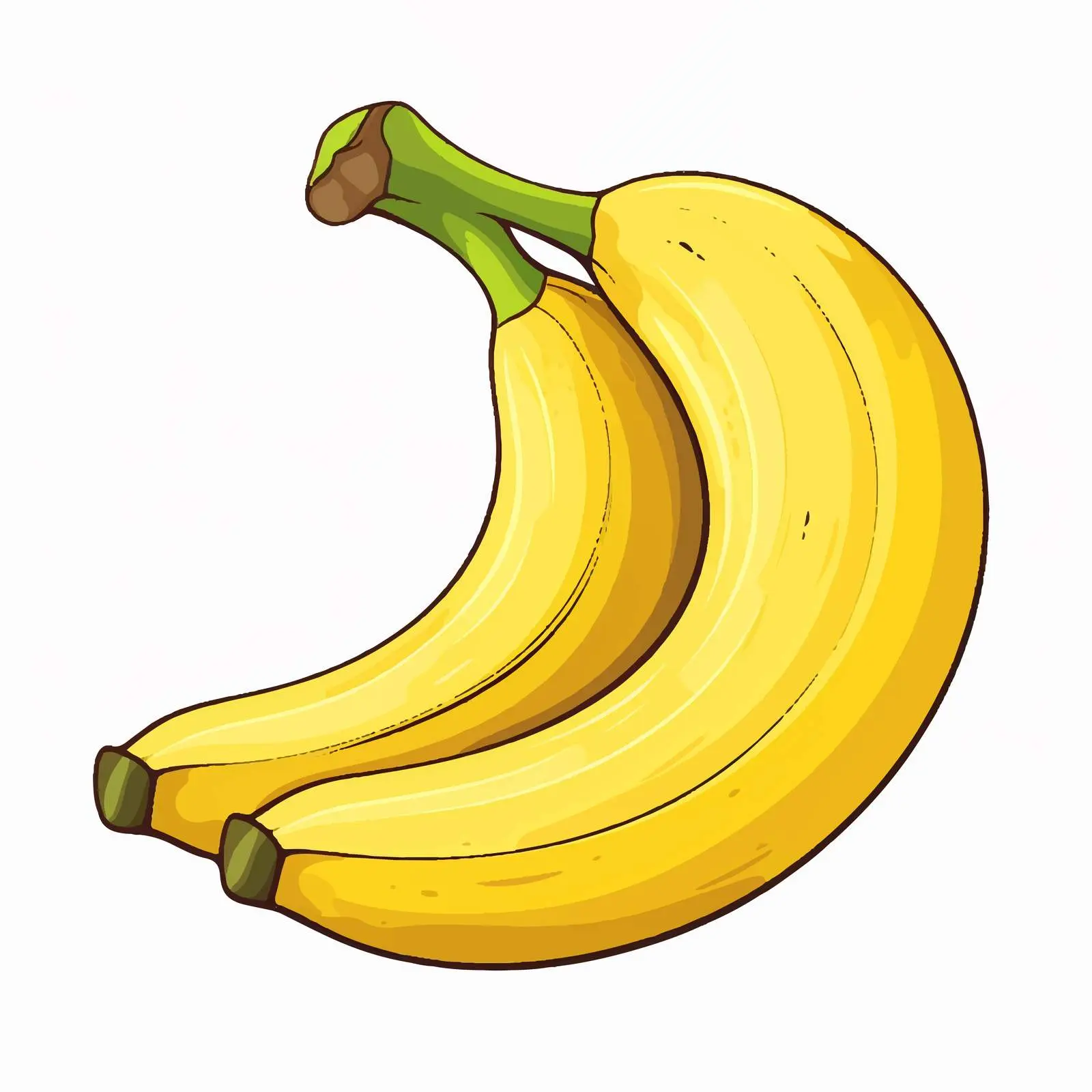 Banana Vector Illustration on White Background — free download from Dotvec