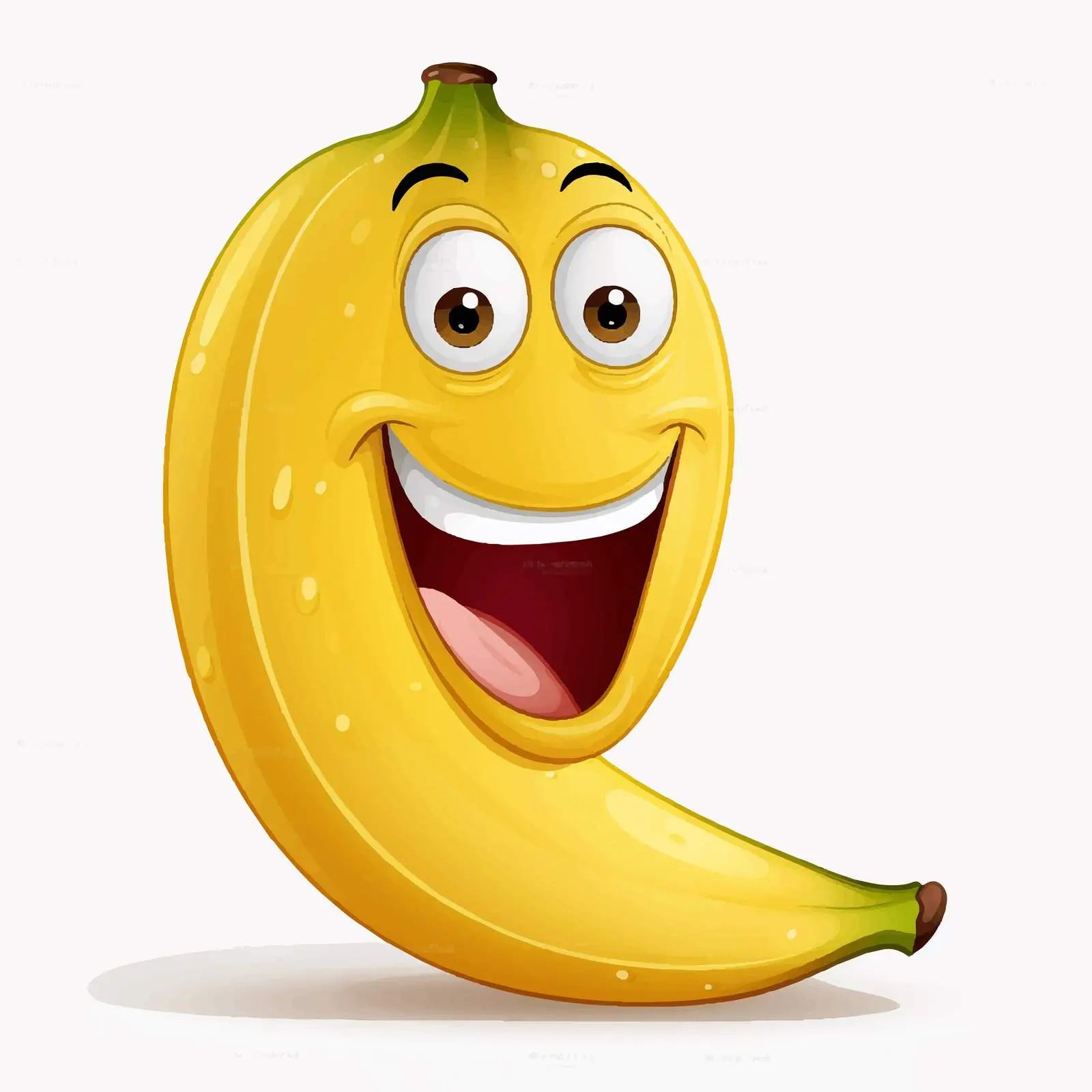 Silly Face Banana Illustration Vector Art — free download from Dotvec
