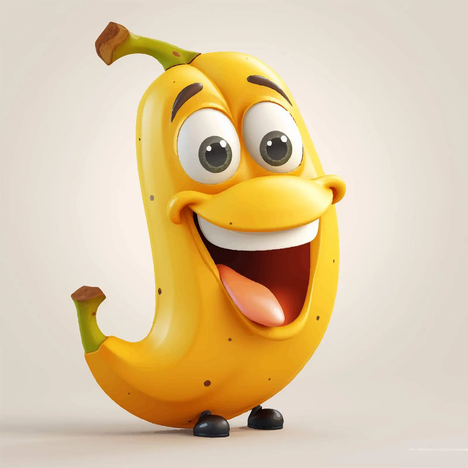 Silly Face Banana Vector Illustration — free download from Dotvec
