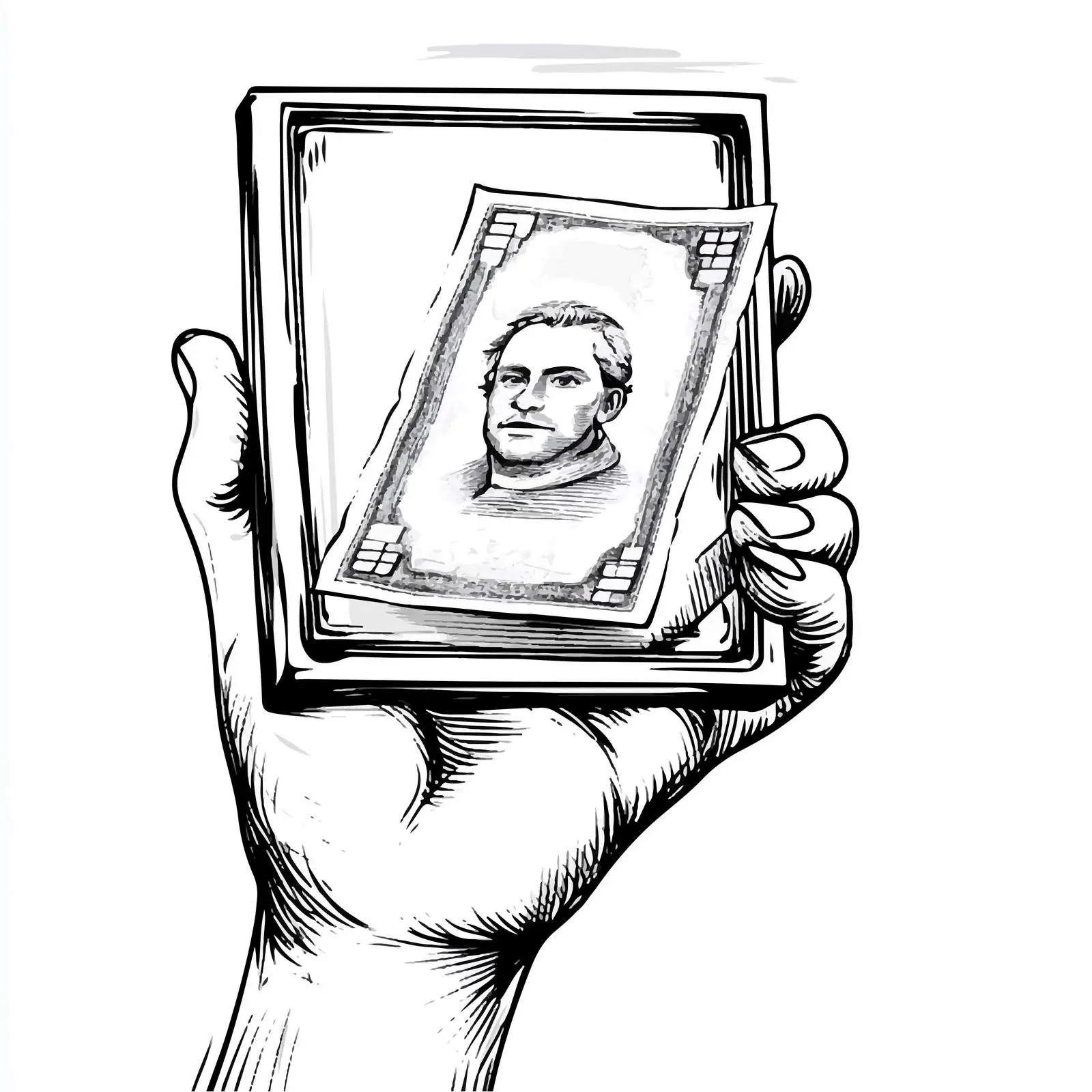 Cartoon Hand Holding Bank Note — free download from Dotvec