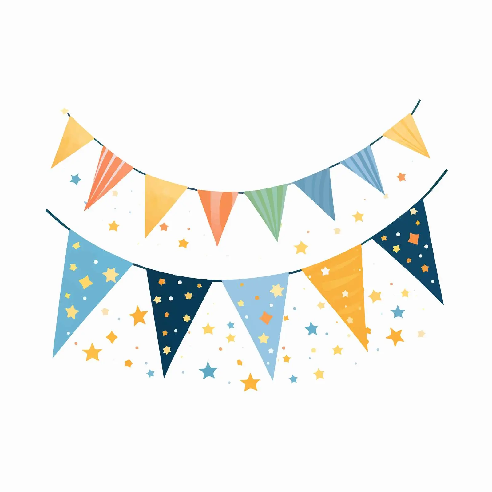 Happy Birthday Party Pennant Banner Design — free download from Dotvec