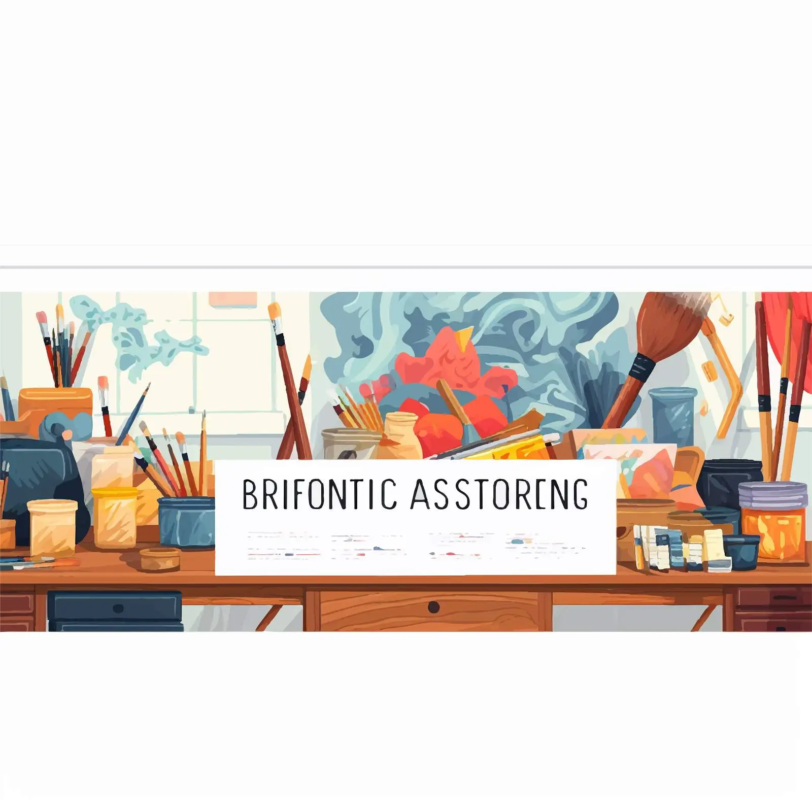 Art Supplies Border Promotional Background – free splashes image from Dotvec