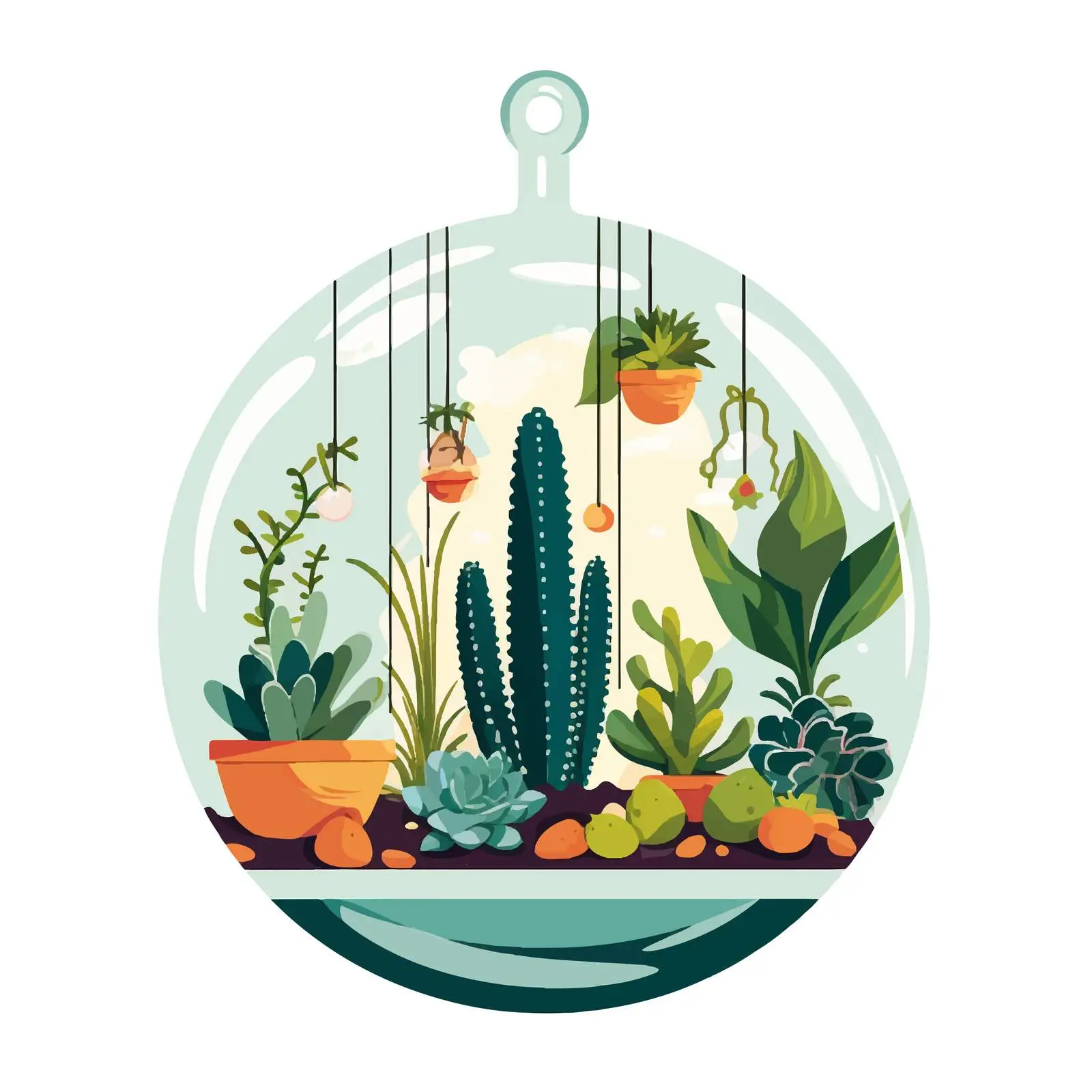 Colorful Succulent and Cactus Banner Design — free download from Dotvec