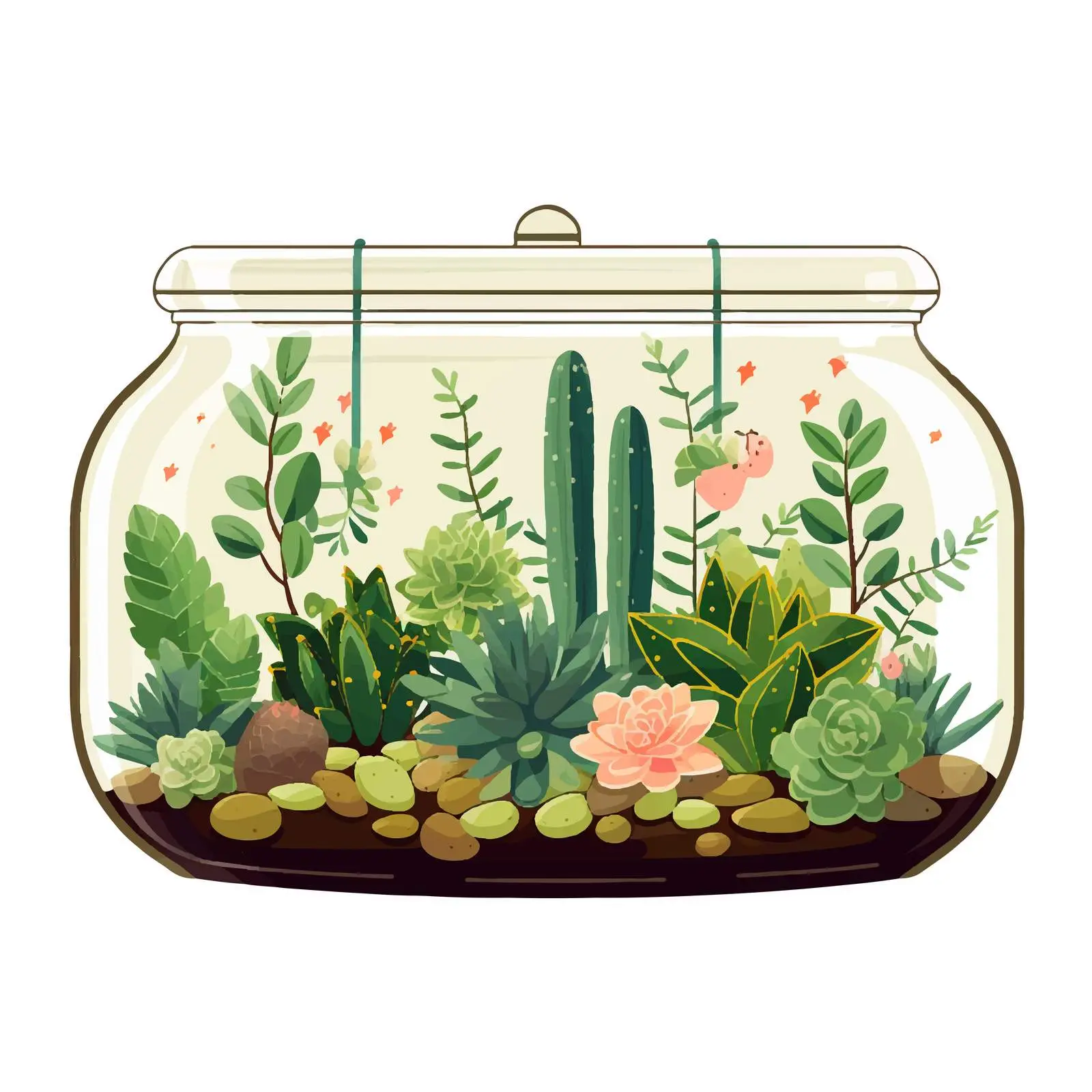 Succulents and Cactuses Growing Banner Vector — free download from Dotvec