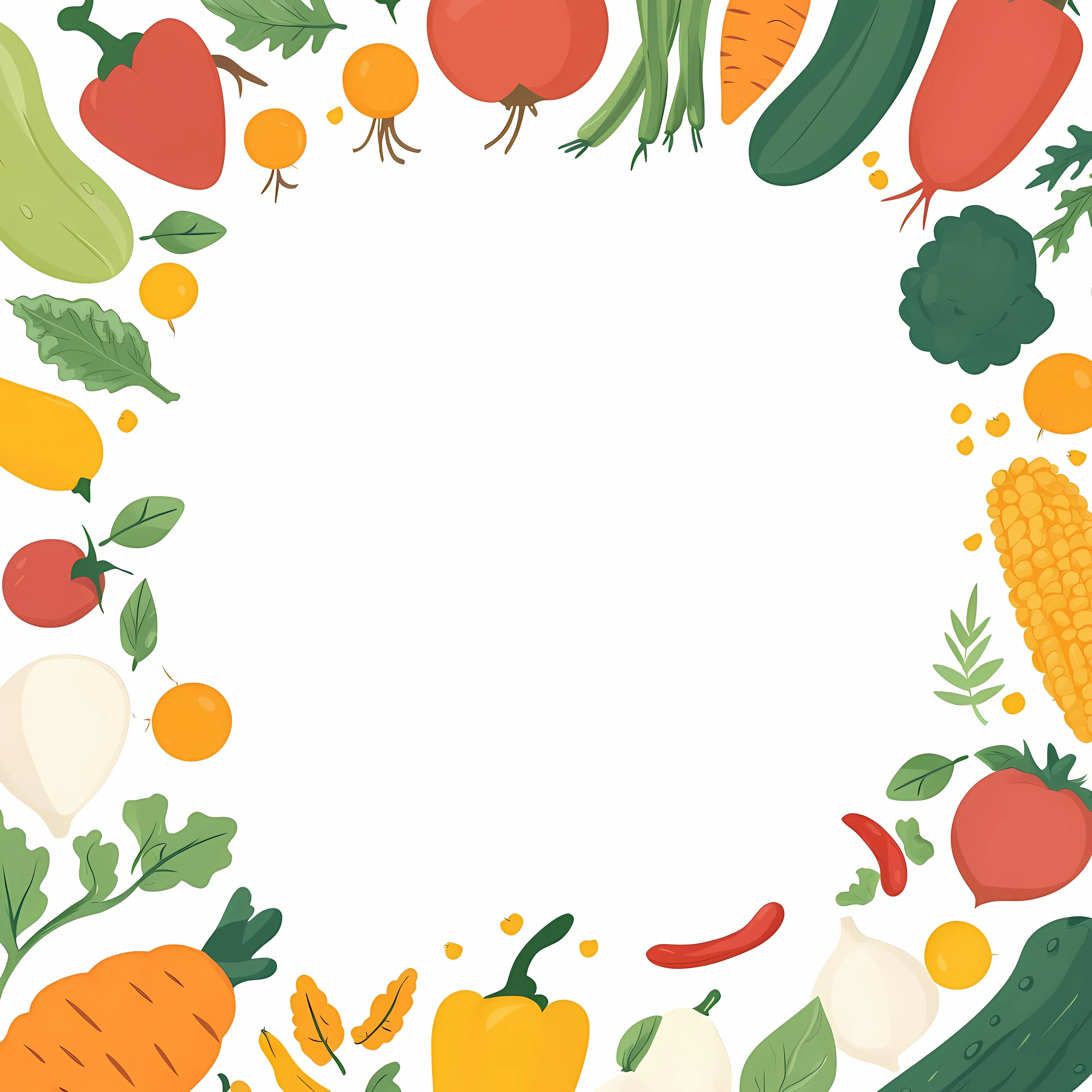 Colorful Vector Vegetables Banner Illustration – free food marketing image from Dotvec