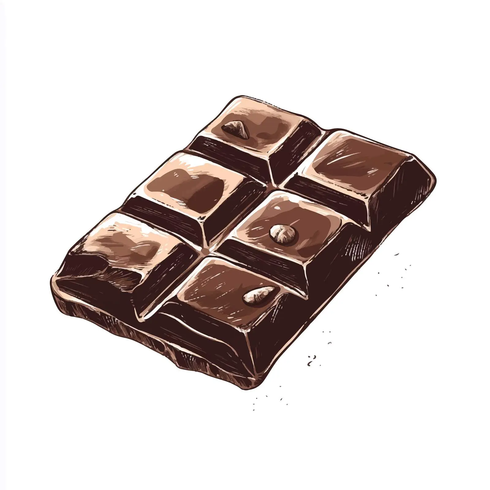 Sketch of Isolated Chocolate Bar — free download from Dotvec