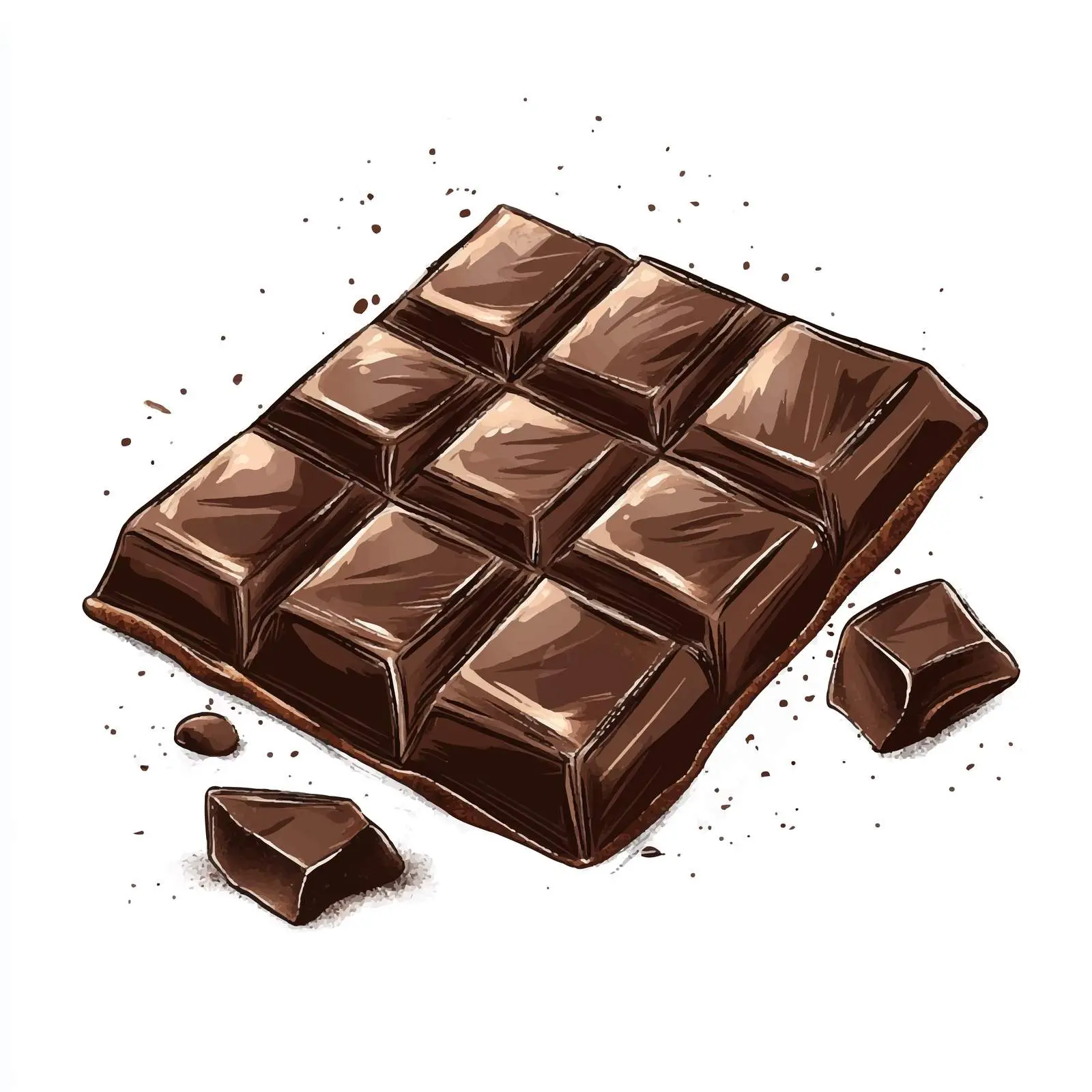 Sketch Style Chocolate Bar Illustration — free download from Dotvec