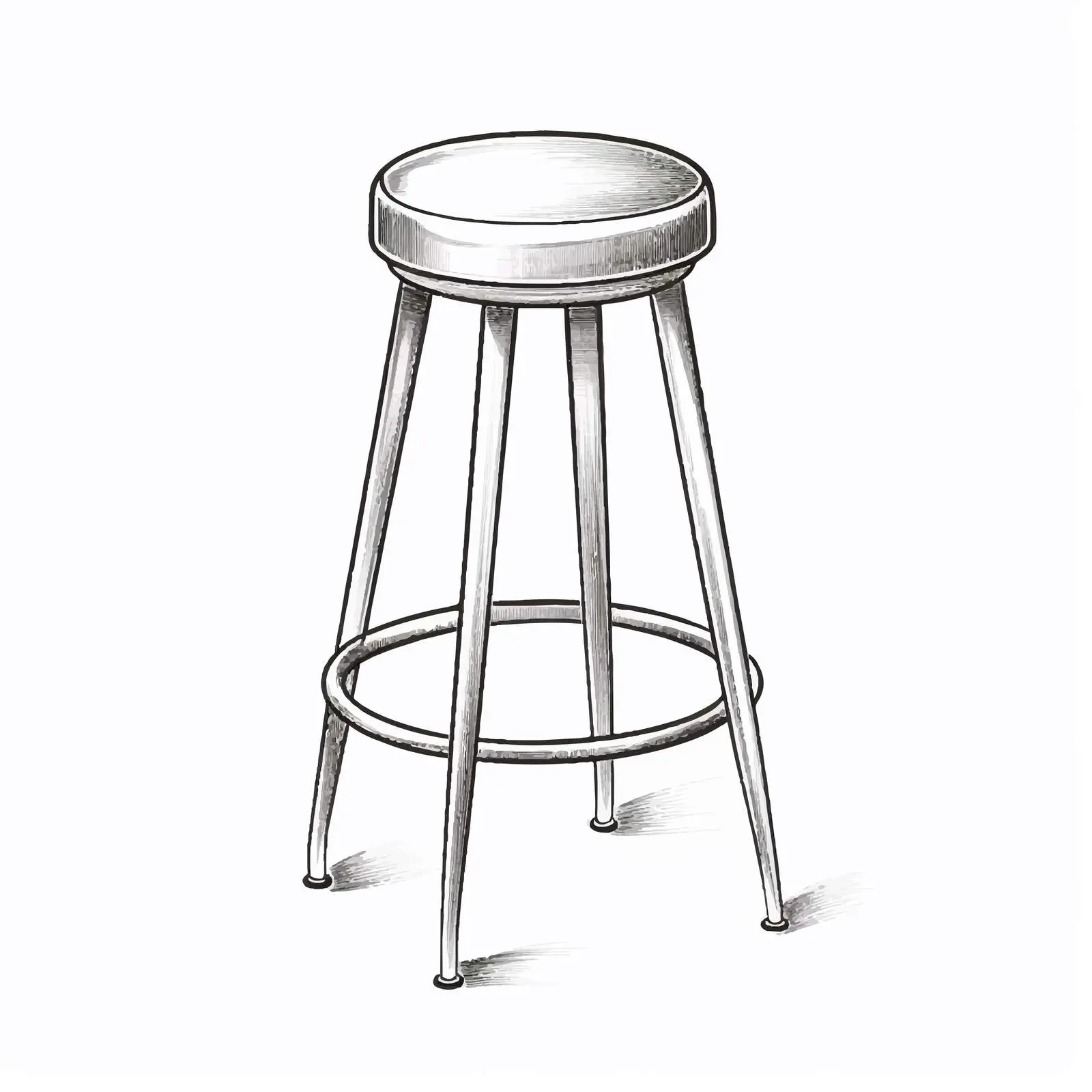 Bar Stool Vector Sketch Illustration — free download from Dotvec