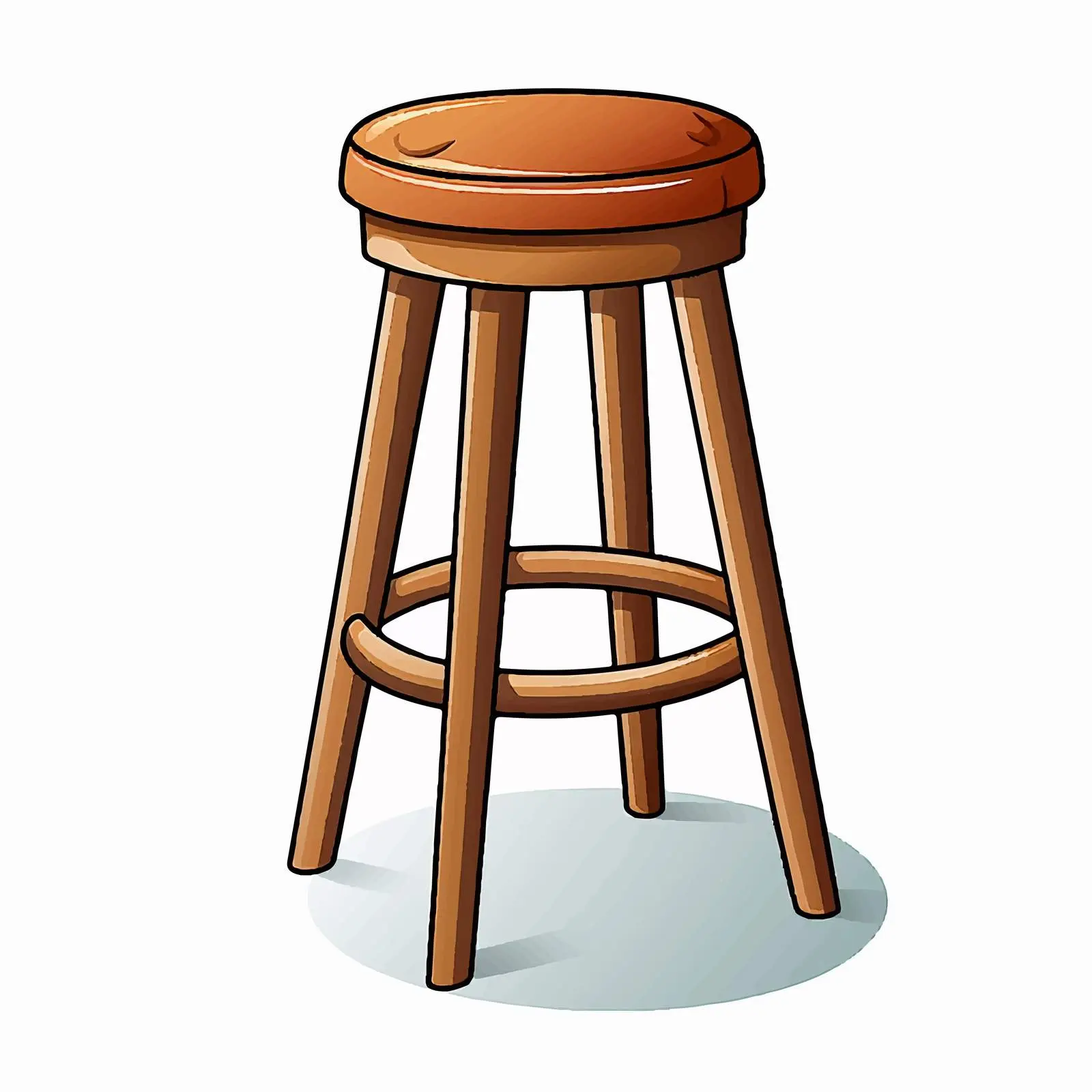 Vector Bar Stool Illustration on White Background – free tool design image from Dotvec