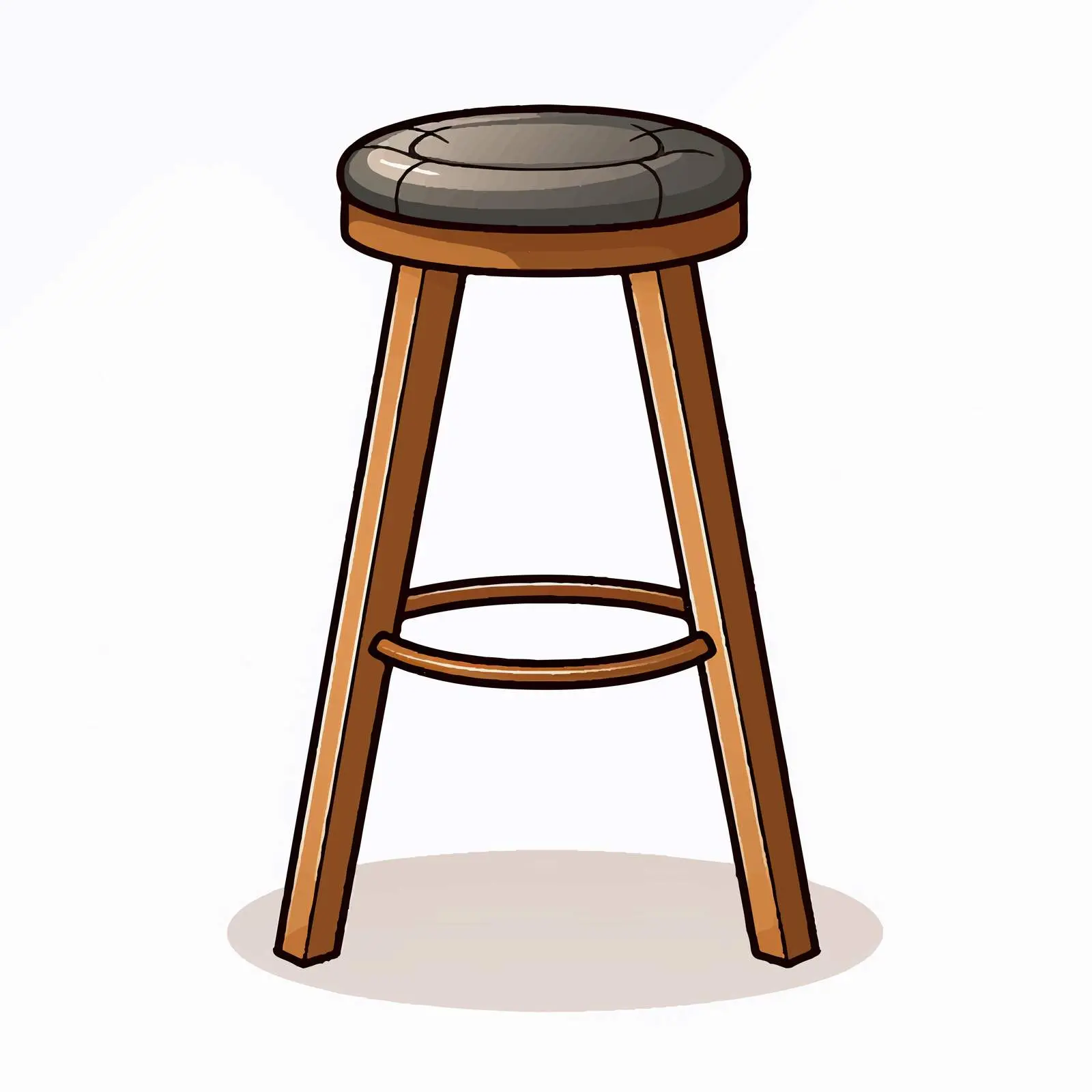 Bar Stool Vector Illustration on White Background – free 3d effect image from Dotvec