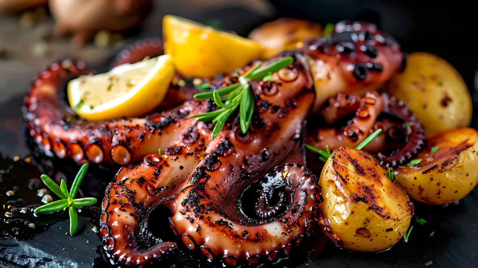 Exquisite Seafood BBQ Dish — free download from Dotvec