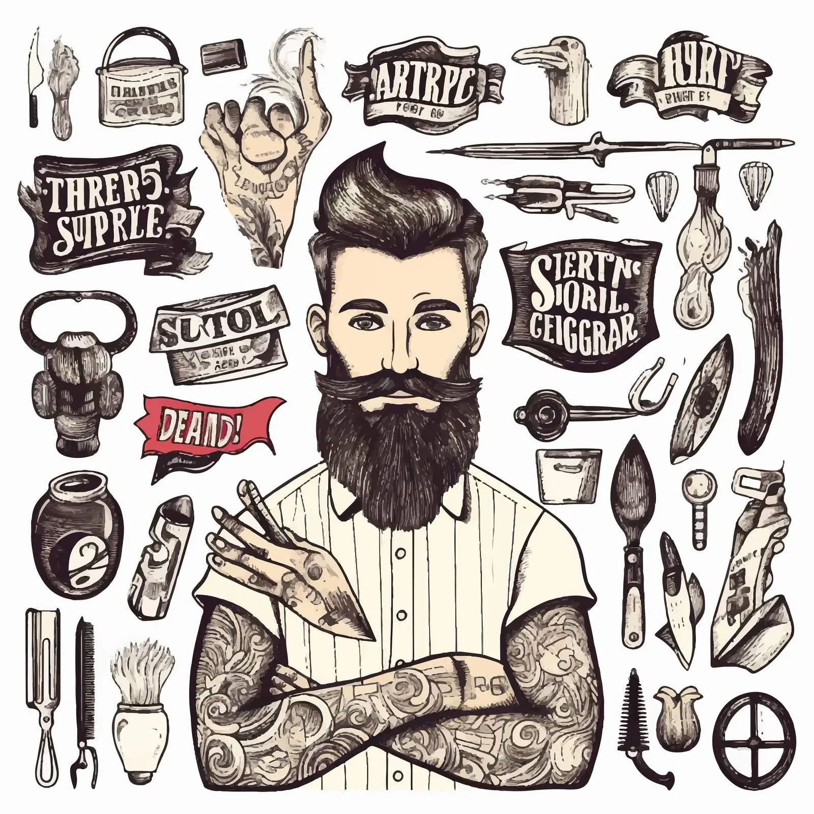 Handwritten Quotes for Barber Shop Art – free relaxed vibe image from Dotvec