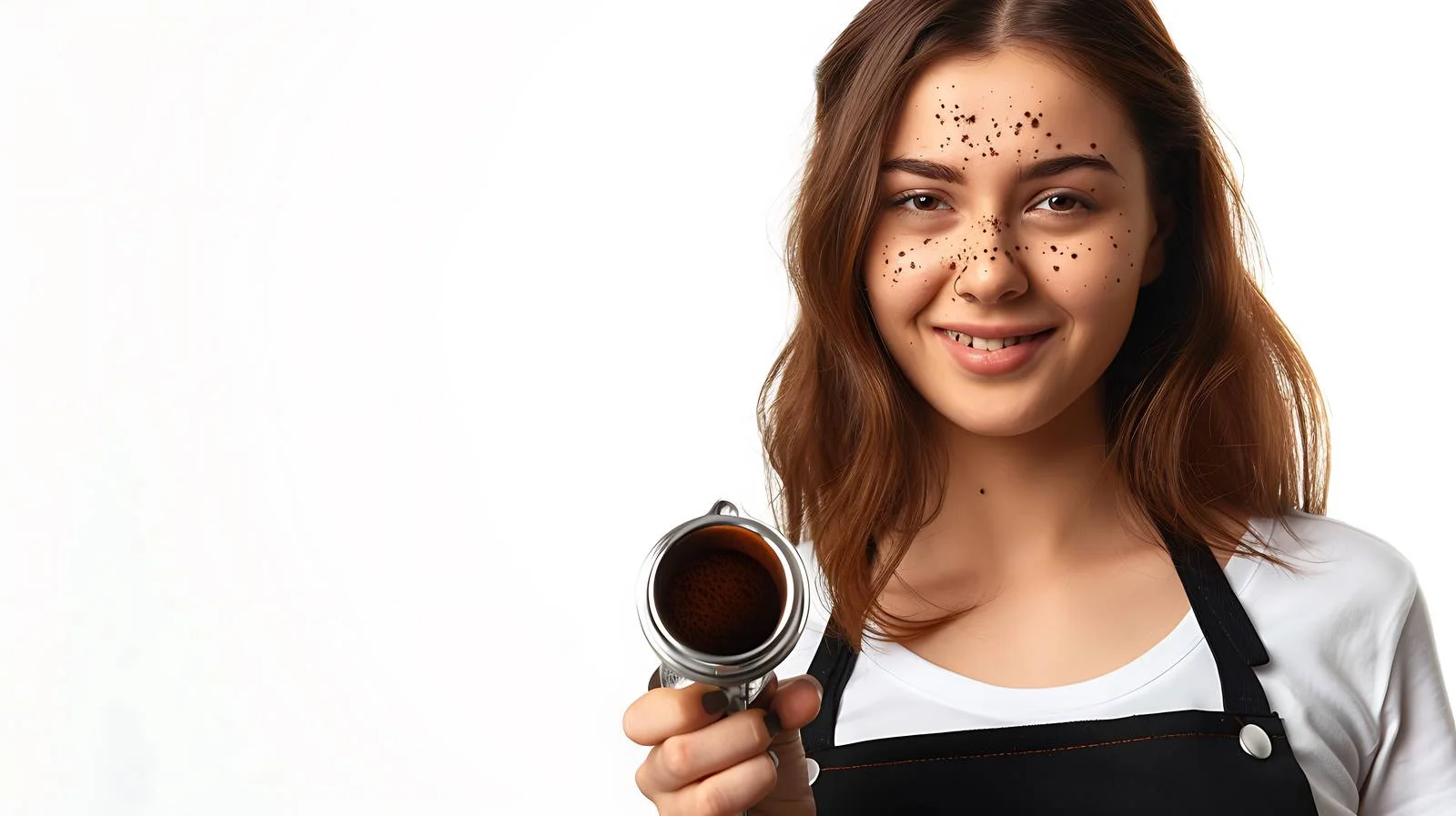 Coffee Barista Demonstrating Bottomless Portafilter — free download from Dotvec