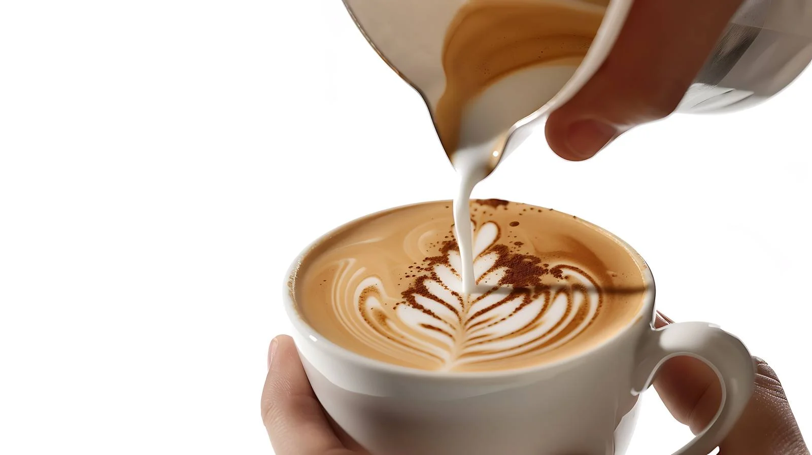 Crafting Cappuccino: Milk Pouring Process — free download from Dotvec