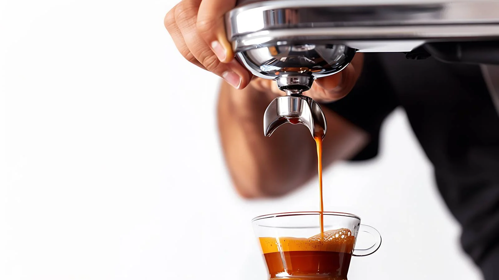 Barista Utilizing Bottomless Portafilter — free download from Dotvec