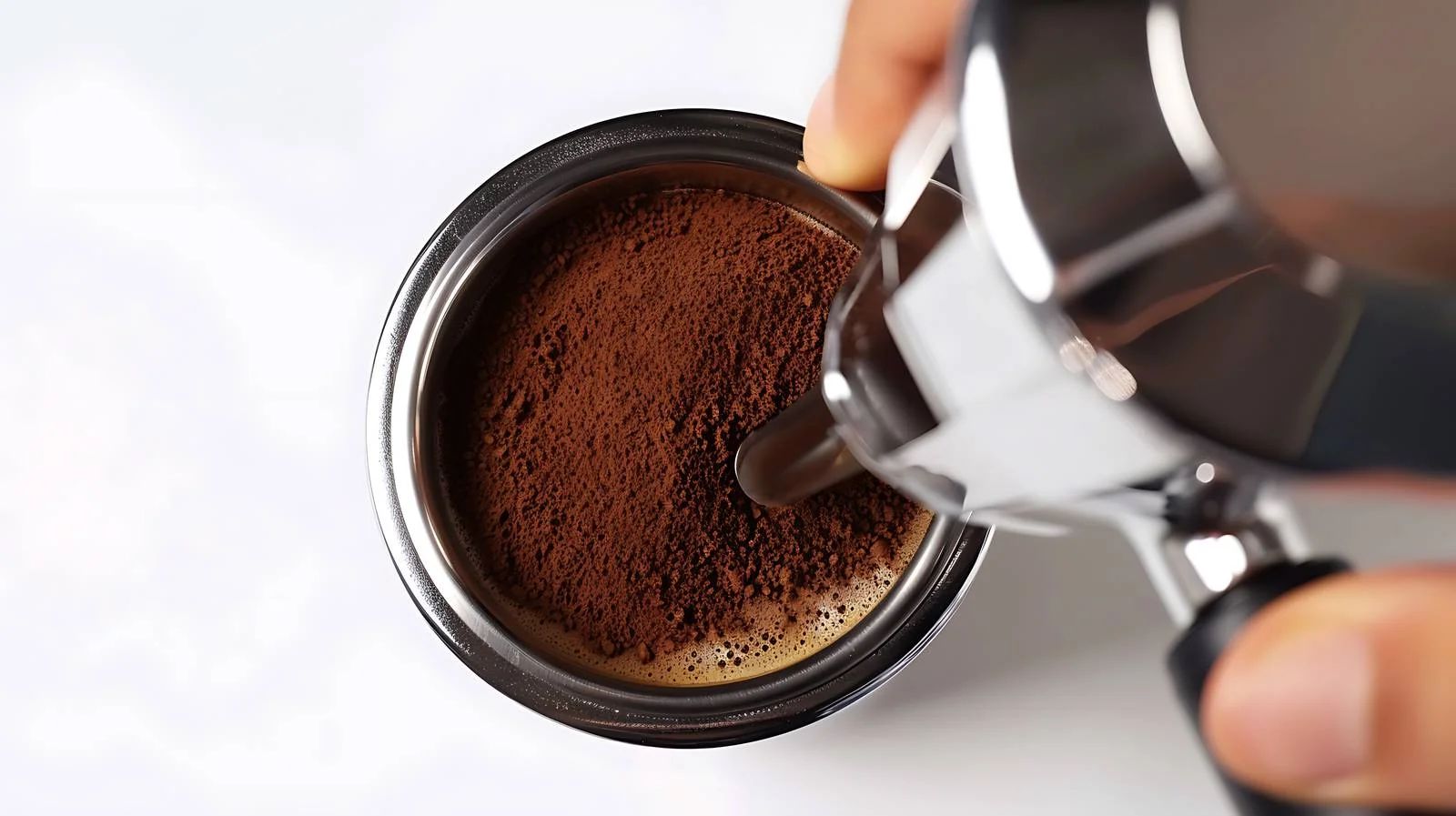 Barista Selects Coffee for Portafilter — free download from Dotvec