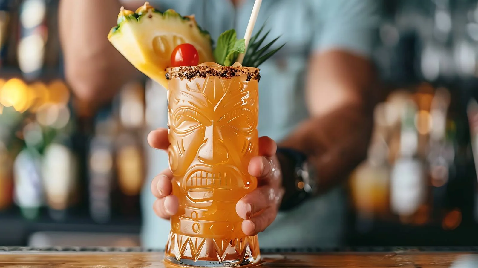 Tiki Cocktail Service at Summer Bar — free download from Dotvec