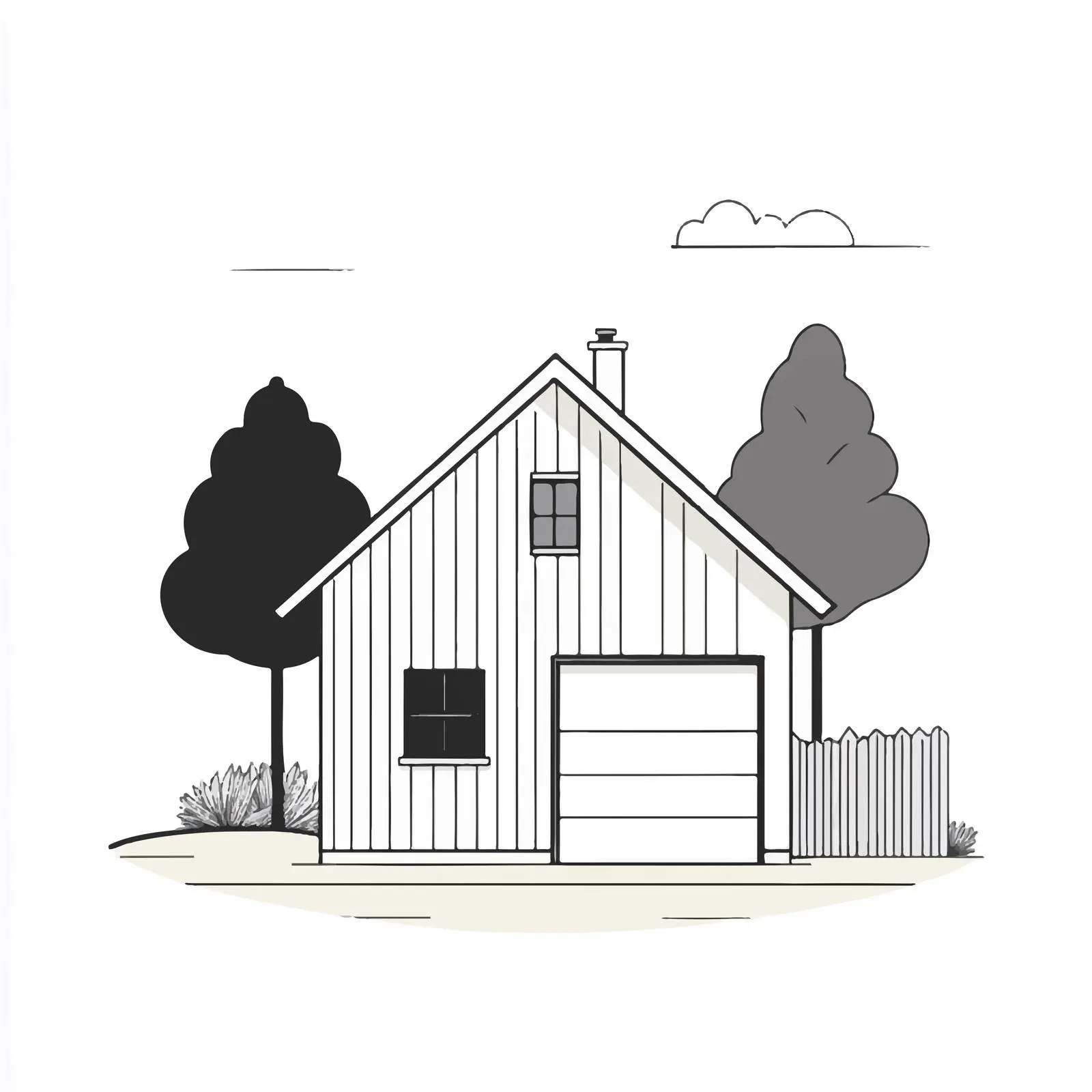 Flat Barn House Vector Illustration — free download from Dotvec
