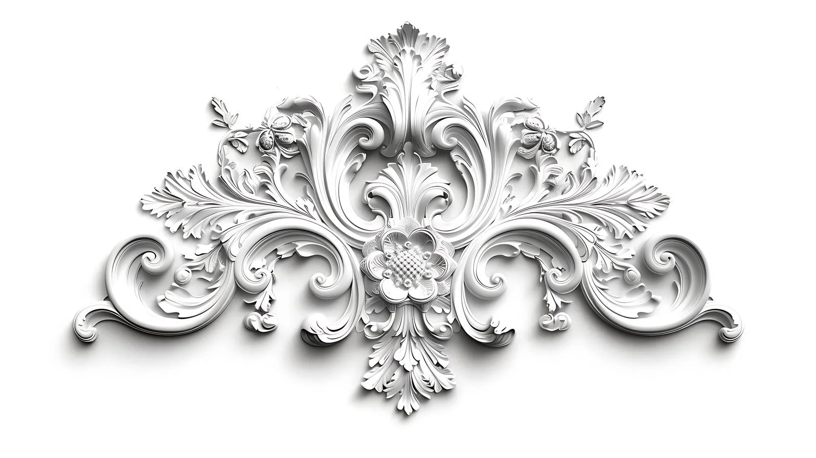 Baroque Style Texture on White Background — free download from Dotvec