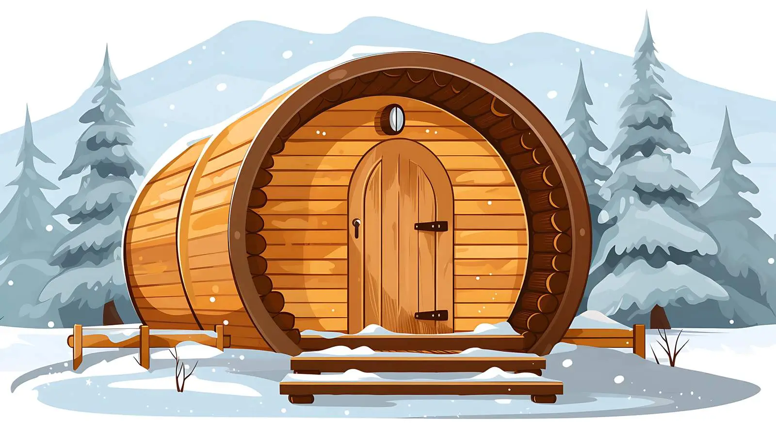 Outdoor Barrel Sauna Wellness Retreat — free download from Dotvec
