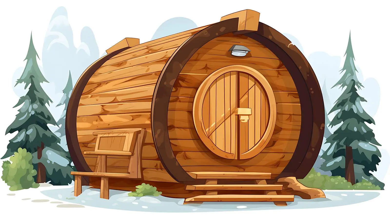 Outdoor Barrel Sauna Spa Cabin — free download from Dotvec