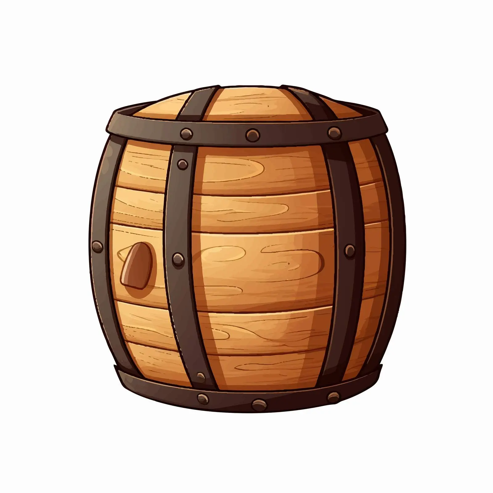 Barrel Vector Illustration on White Background – free craft beer image from Dotvec