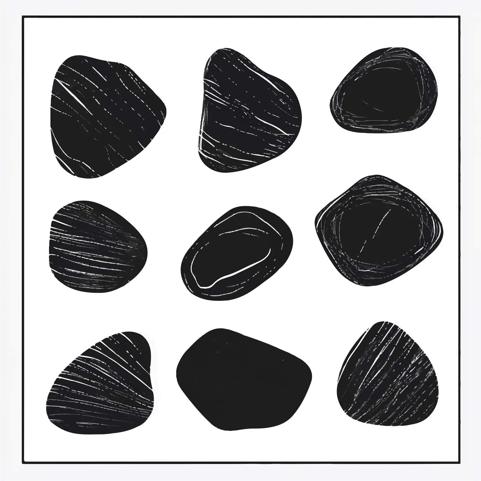 Trendy Relaxation Basalt Stone Sketch — free download from Dotvec