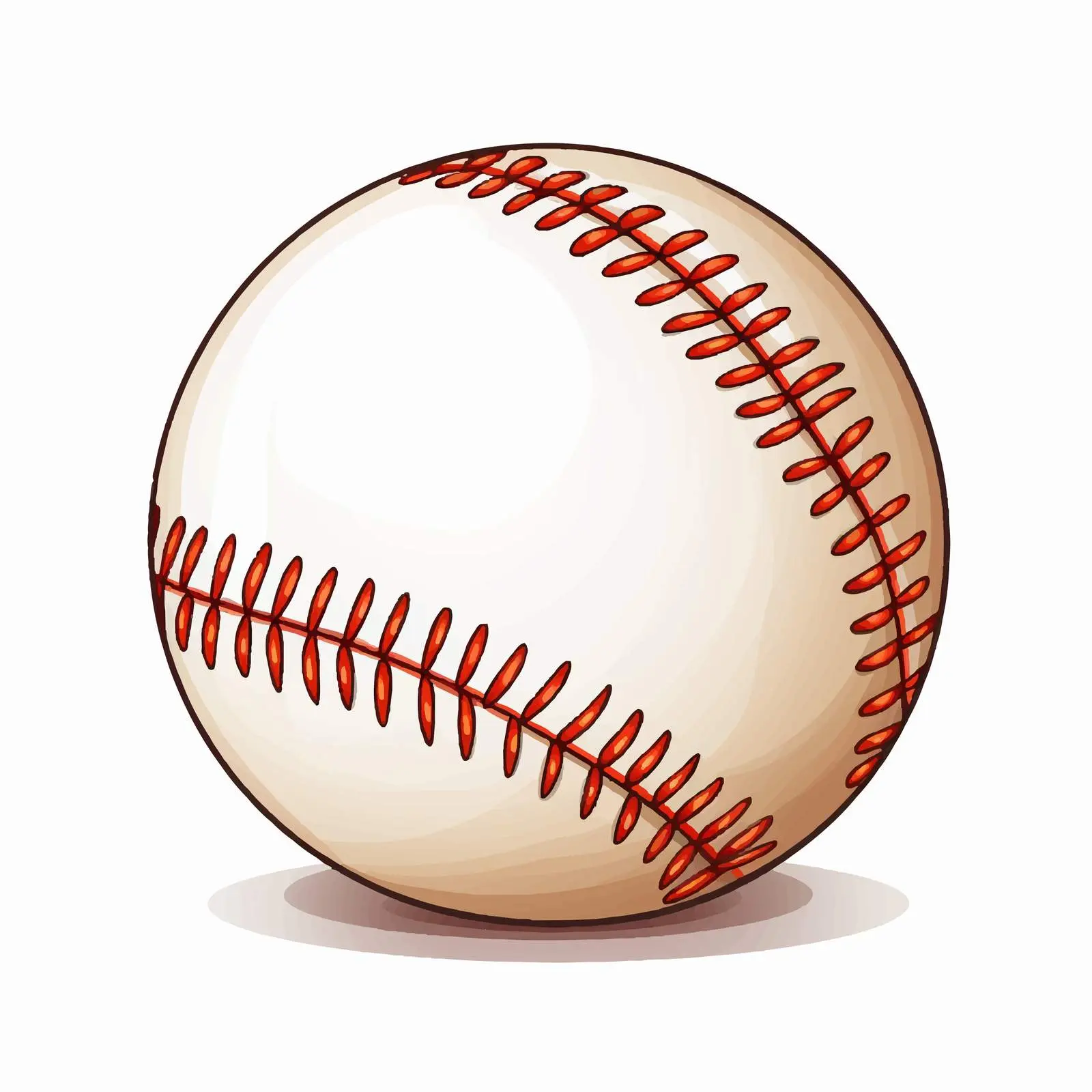 Baseball Ball Vector Illustration on White Background – free sports icons image from Dotvec