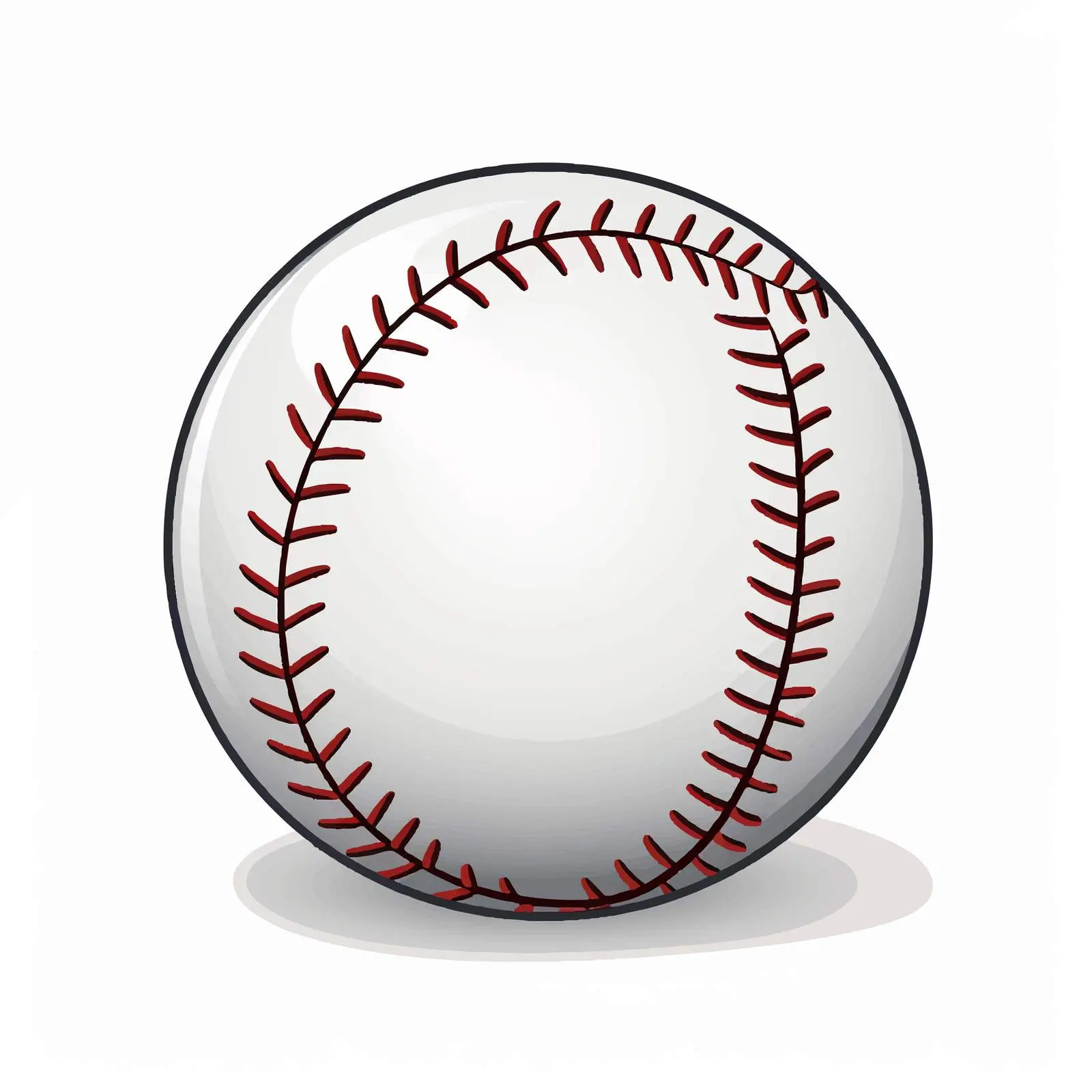 Vector Baseball Ball Illustration on White Background – free sport equipment image from Dotvec
