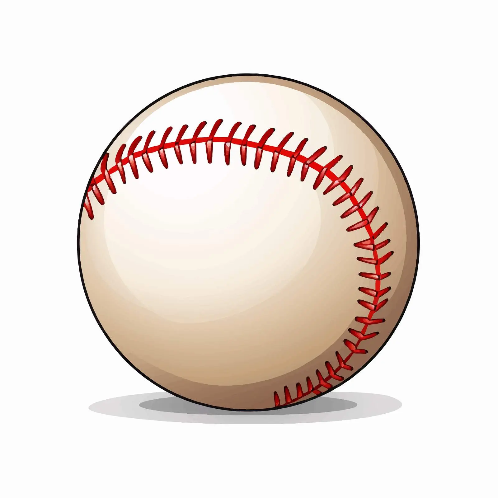 Vector Illustration of Baseball on White Background – free recreational image from Dotvec