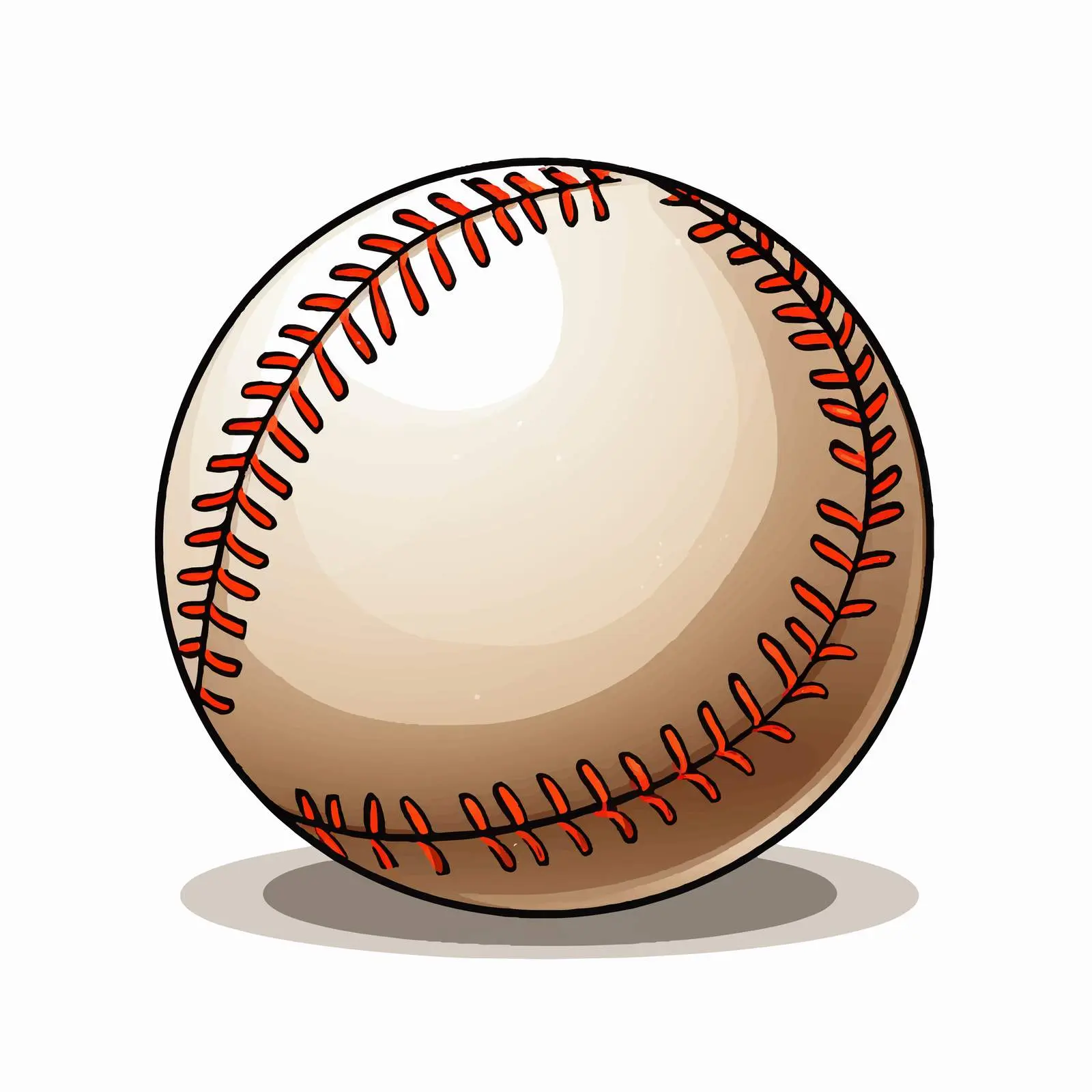 Baseball Ball Vector Illustration on White Background — free download from Dotvec