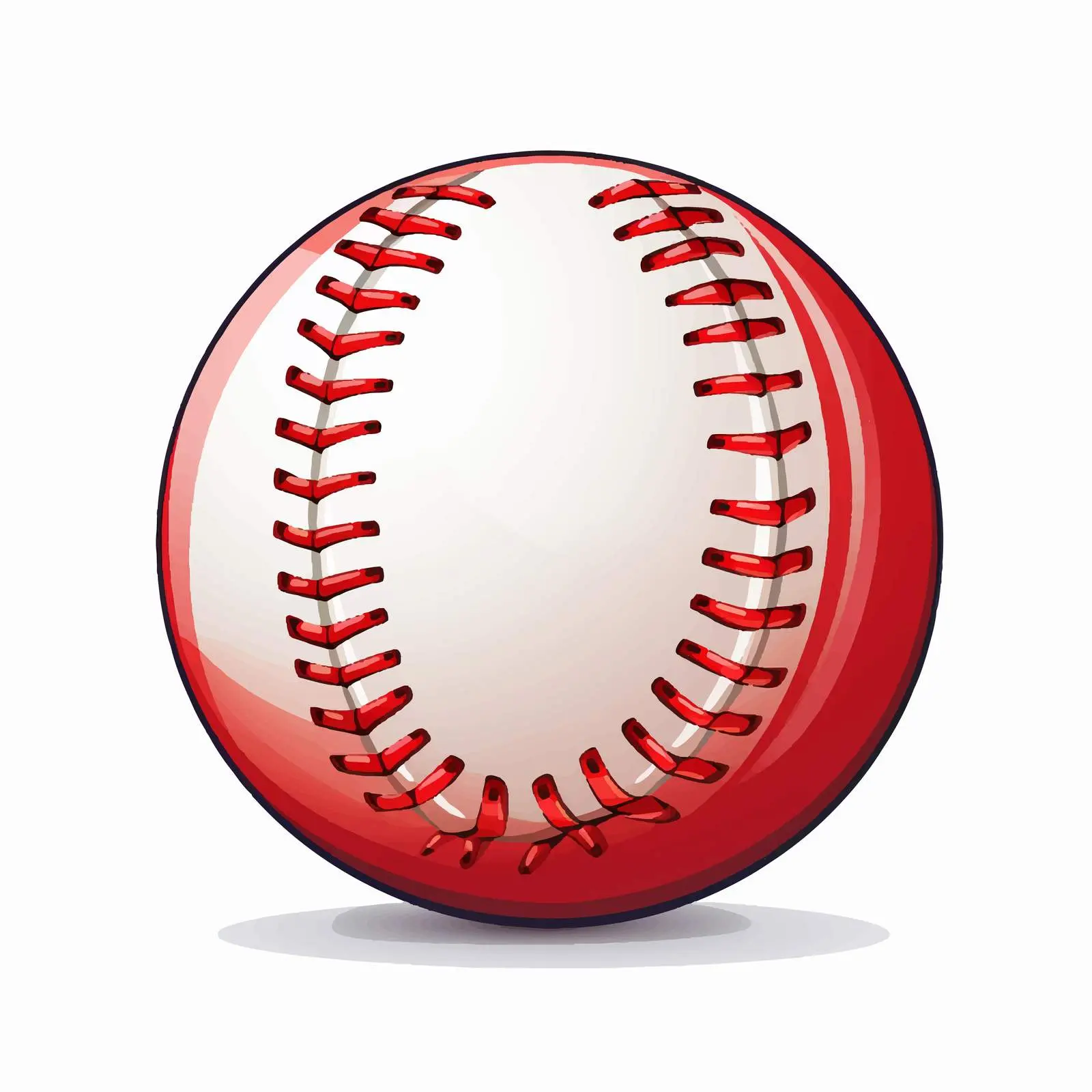 Baseball Ball Vector Illustration on White Background — free download from Dotvec