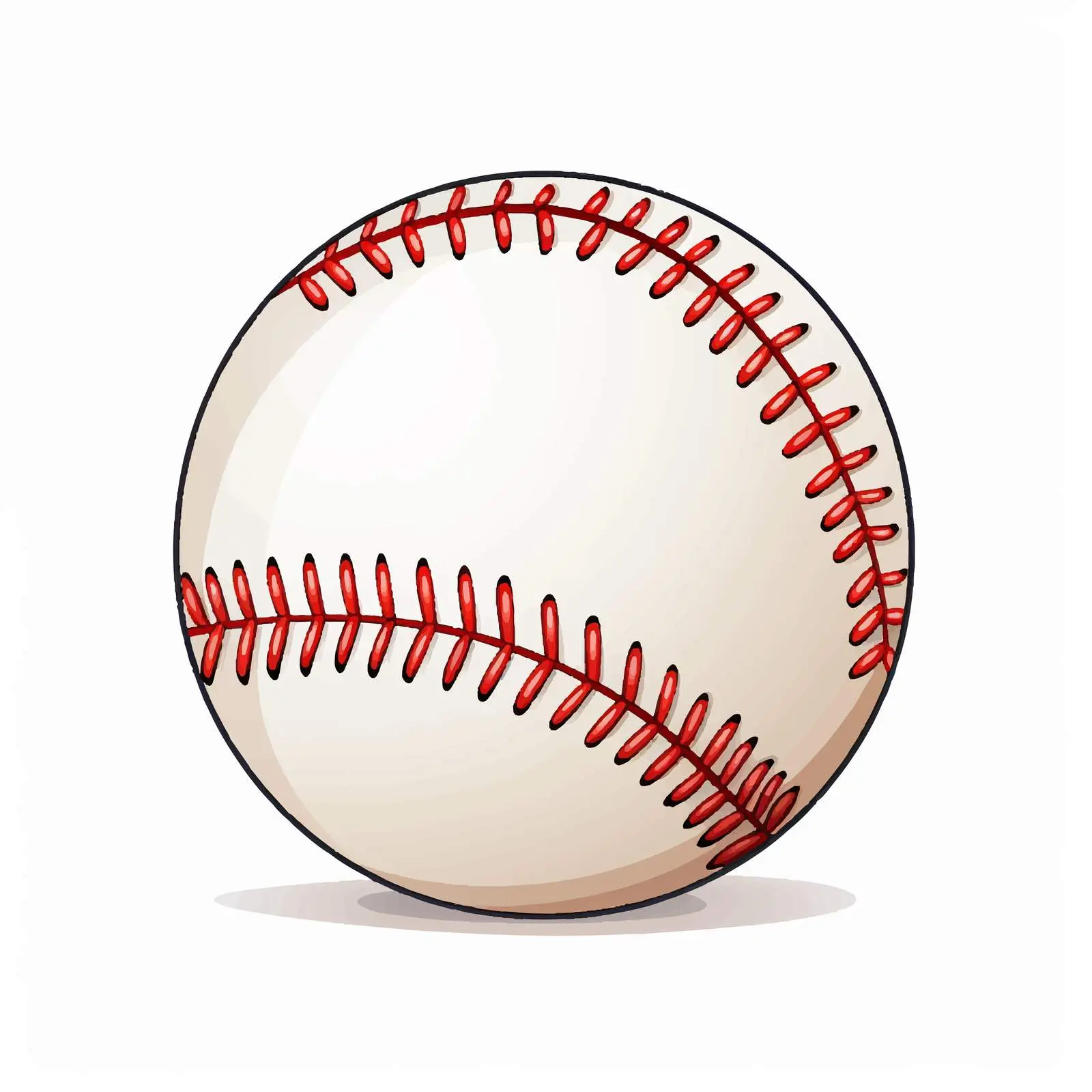 Baseball Ball Vector Illustration on White Background — free download from Dotvec