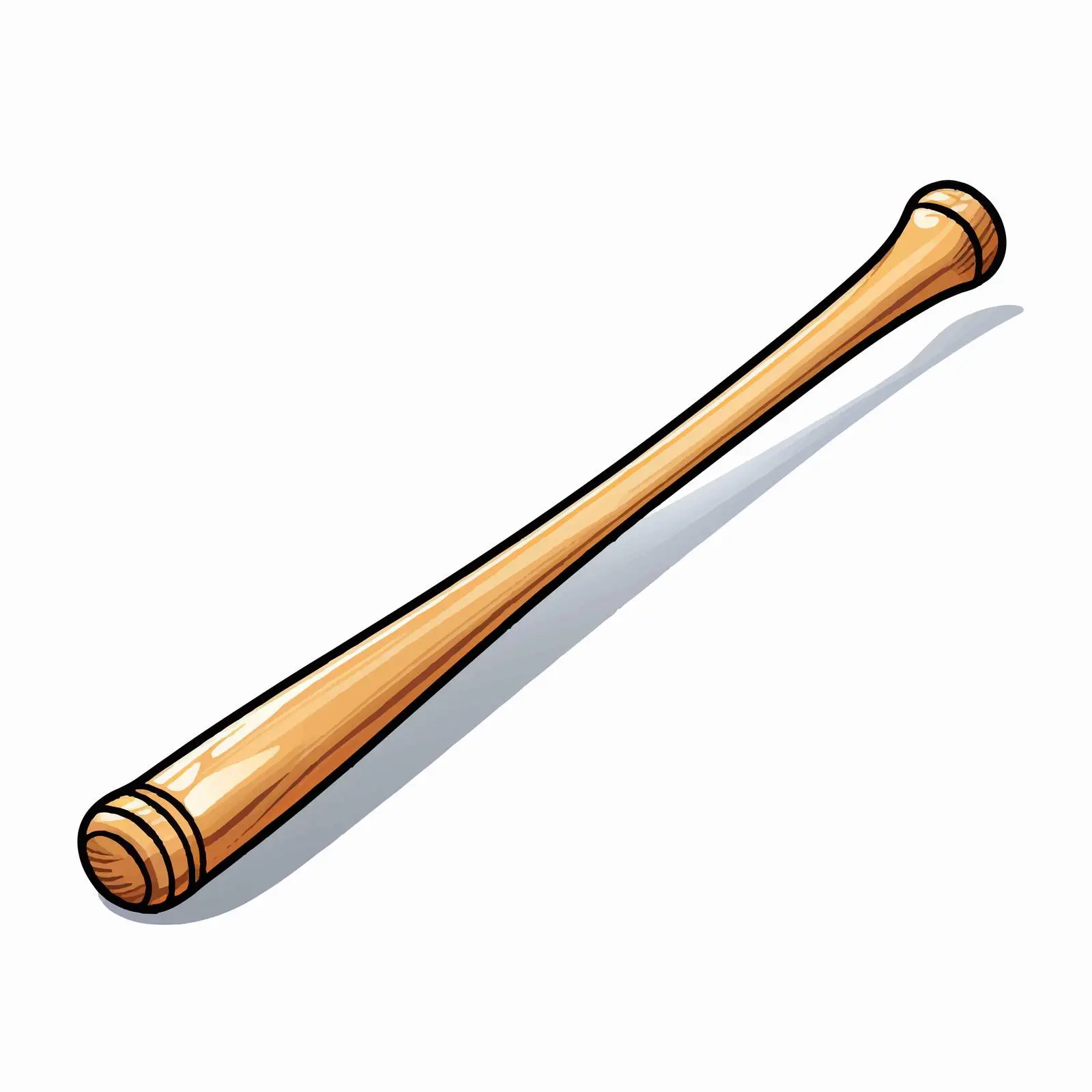 Baseball Bat Line Vector Illustration on White Background — free download from Dotvec