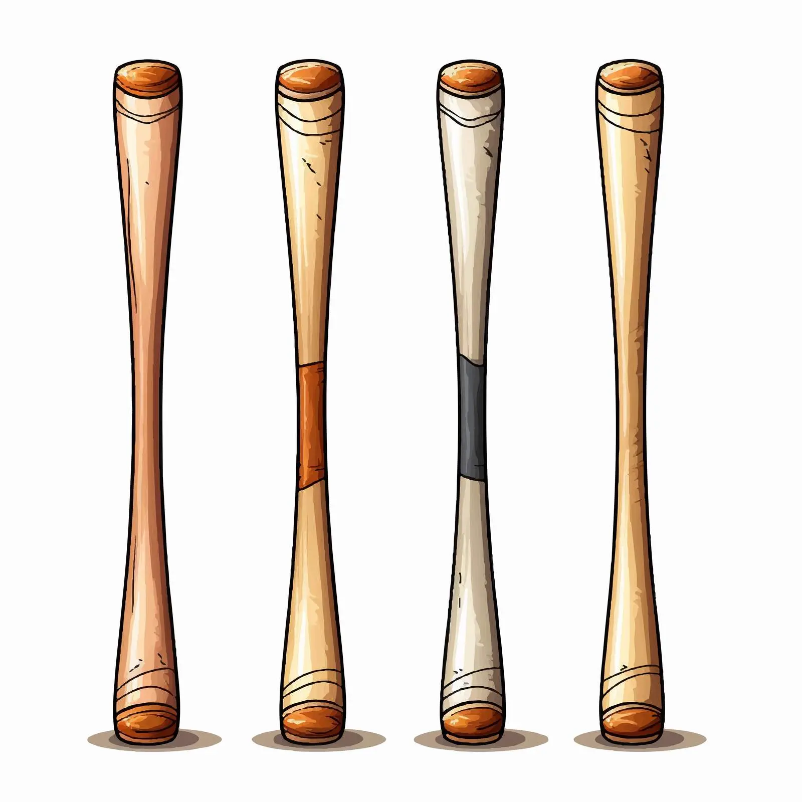 Baseball Bat Line Vector Illustration — free download from Dotvec