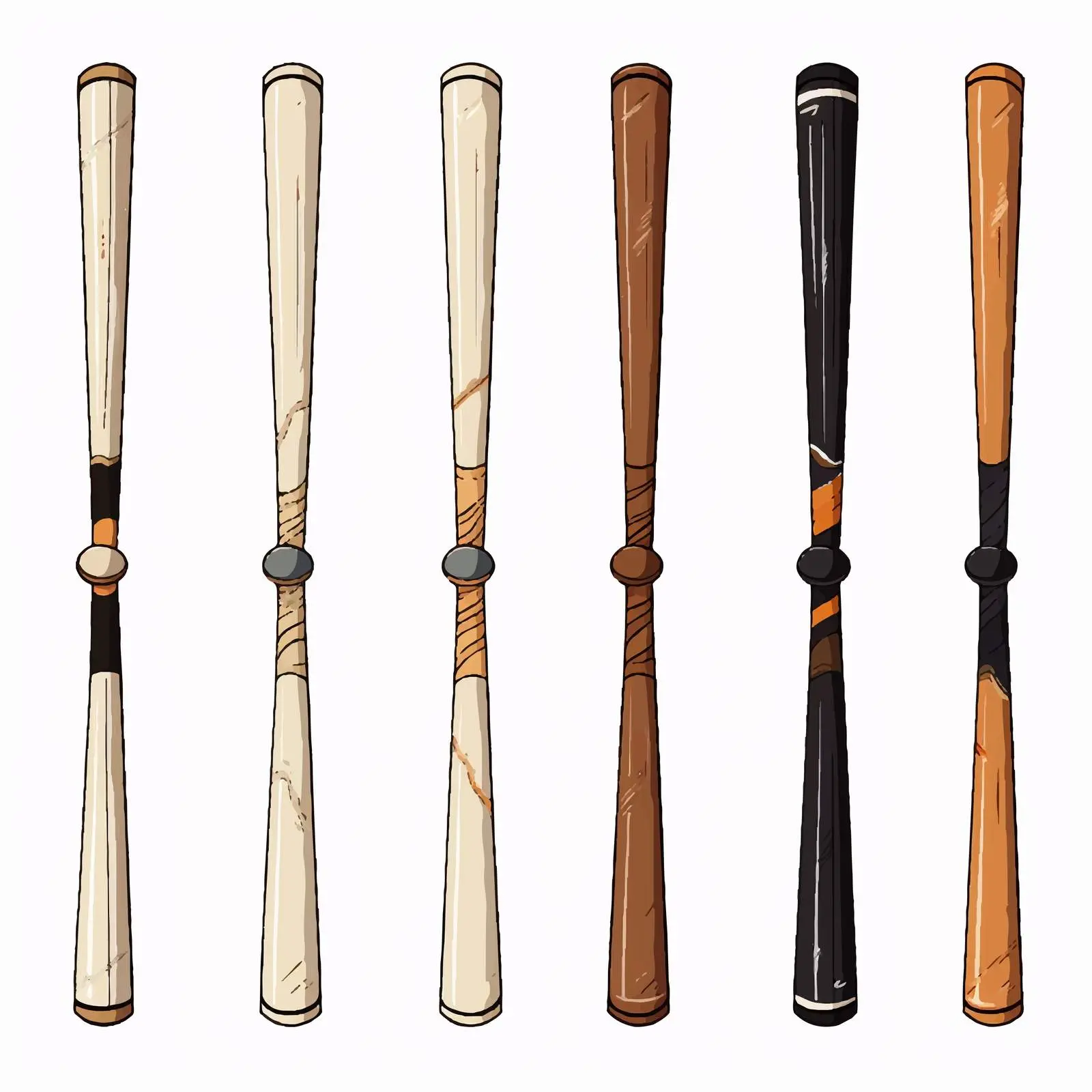 Baseball Bat Line Vector Illustration on White Background — free download from Dotvec