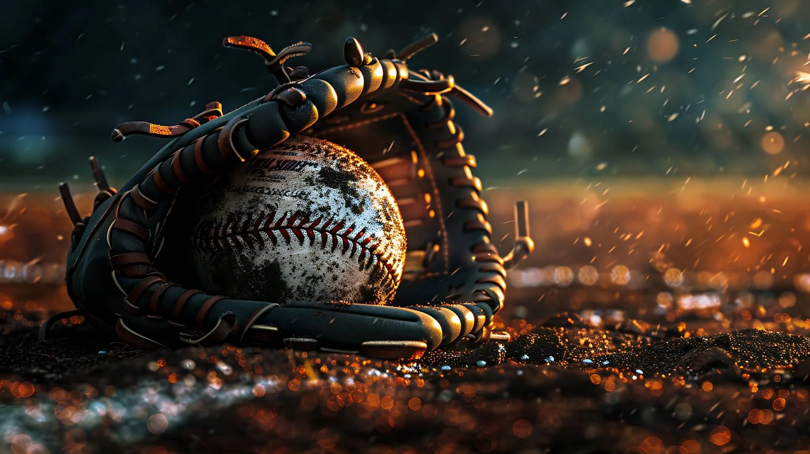 Baseball catch in mitt on field view — free download from Dotvec