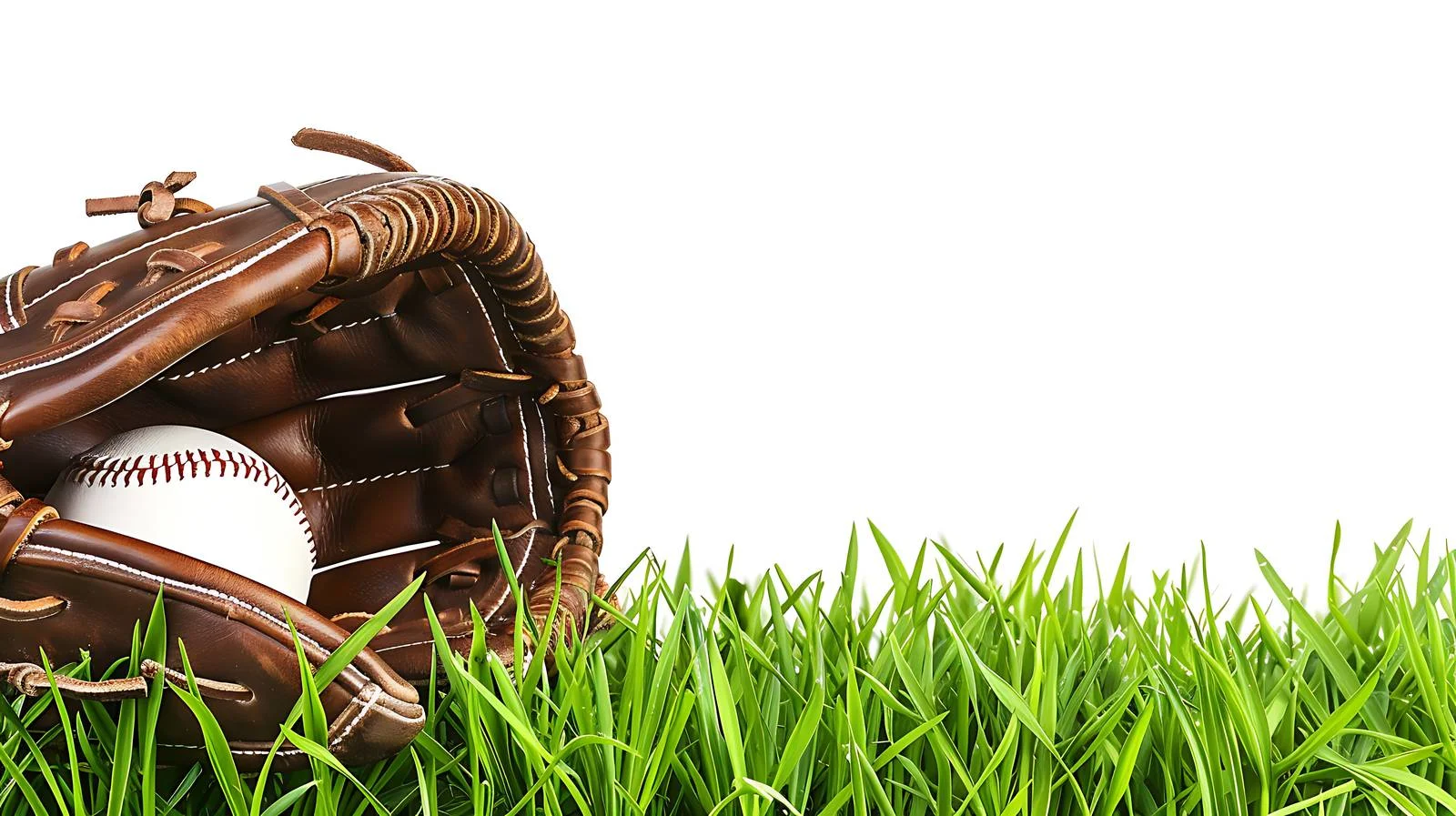 Baseball Equipment on Field Stripe Isolated — free download from Dotvec