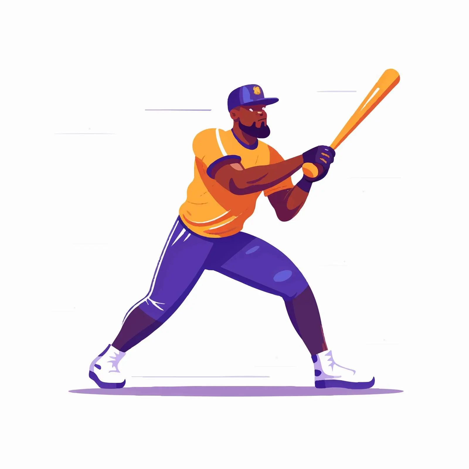 Baseball Player Holding Bat - Sport Vector Art – free champion image from Dotvec