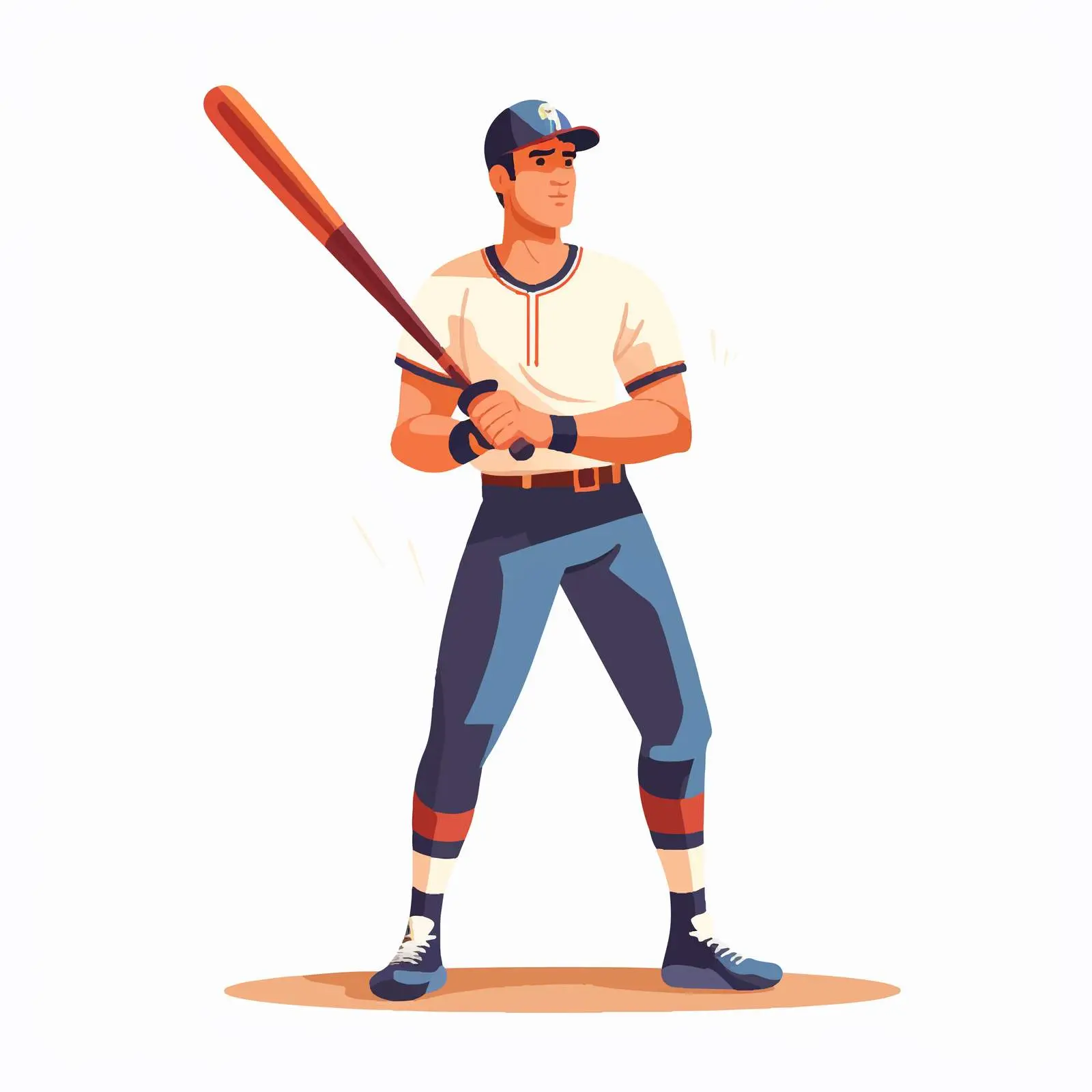 Baseball Player with Bat in Action – free champion image from Dotvec