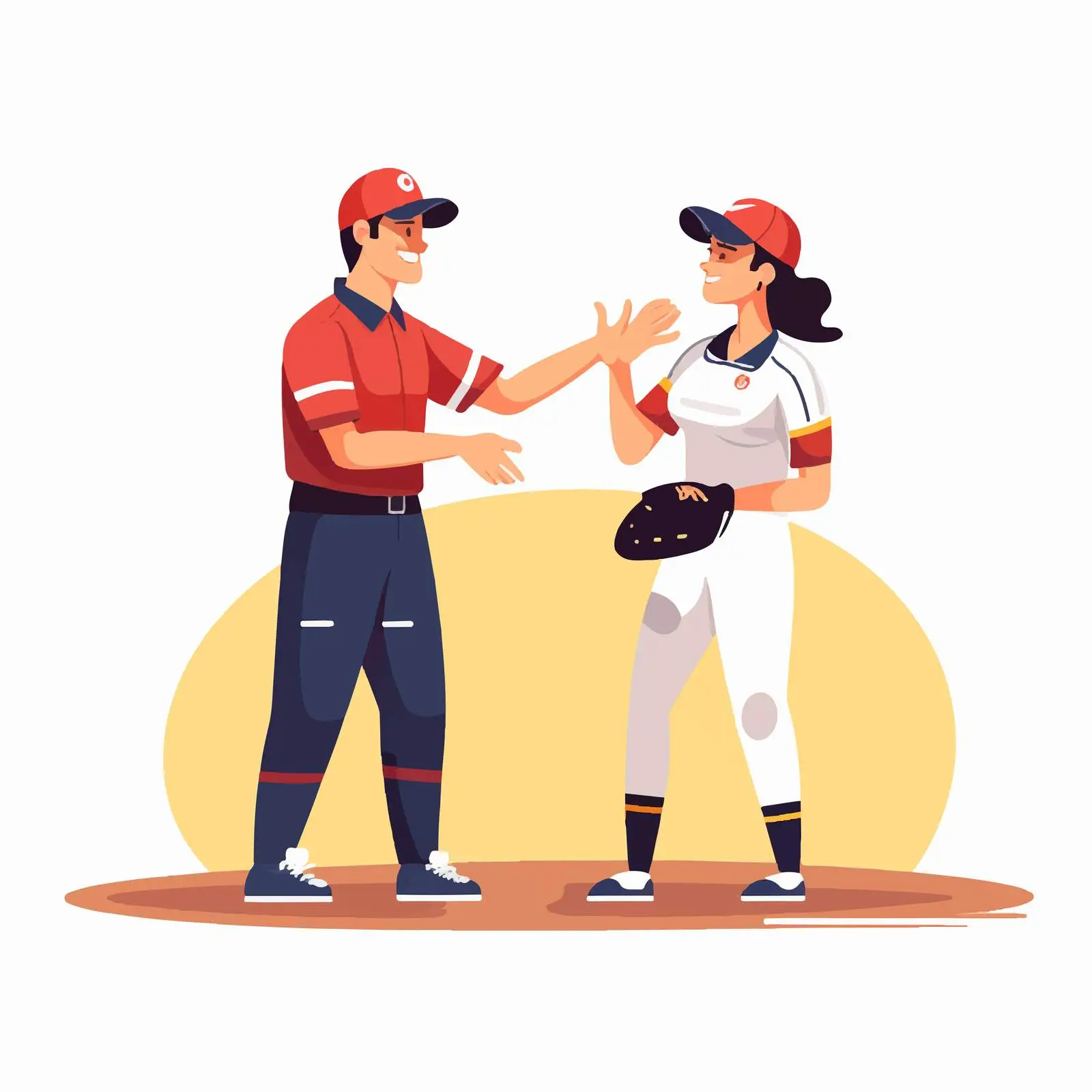 Baseball Pitcher and Umpire in Helmets — free download from Dotvec