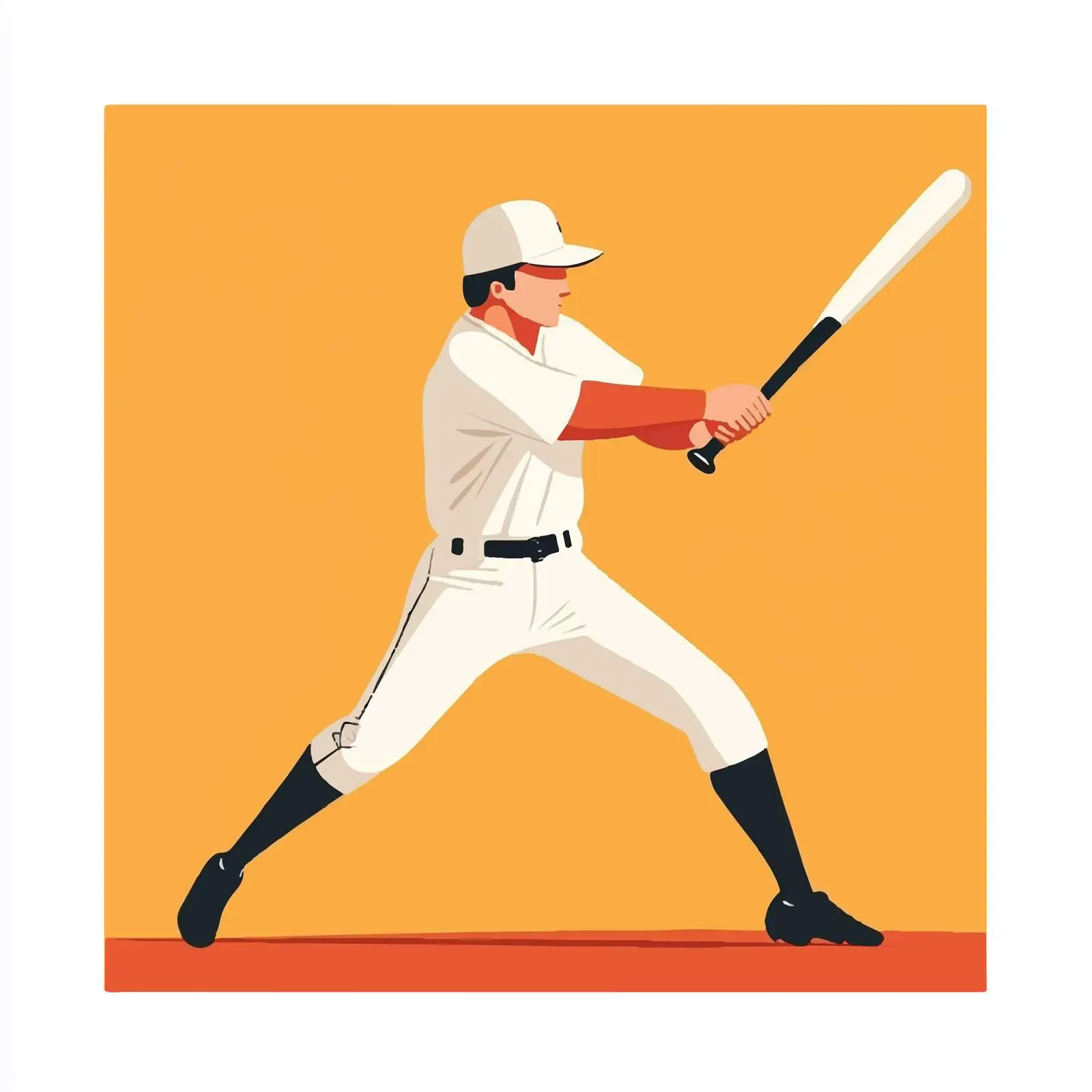 Cartoon Baseball Player with Bat Vector — free download from Dotvec