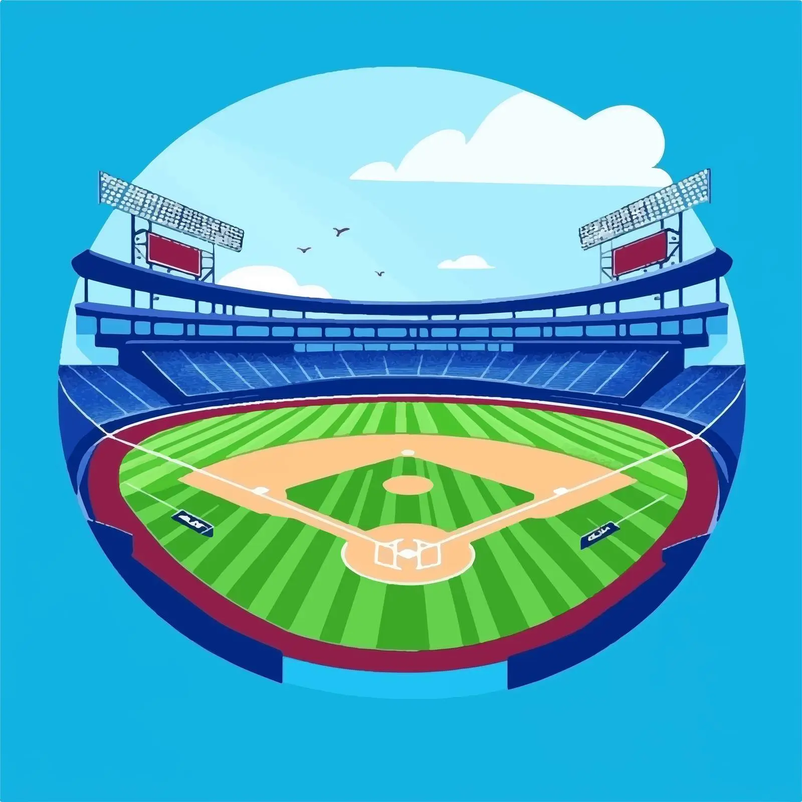 Baseball Stadium Vector Illustration — free download from Dotvec