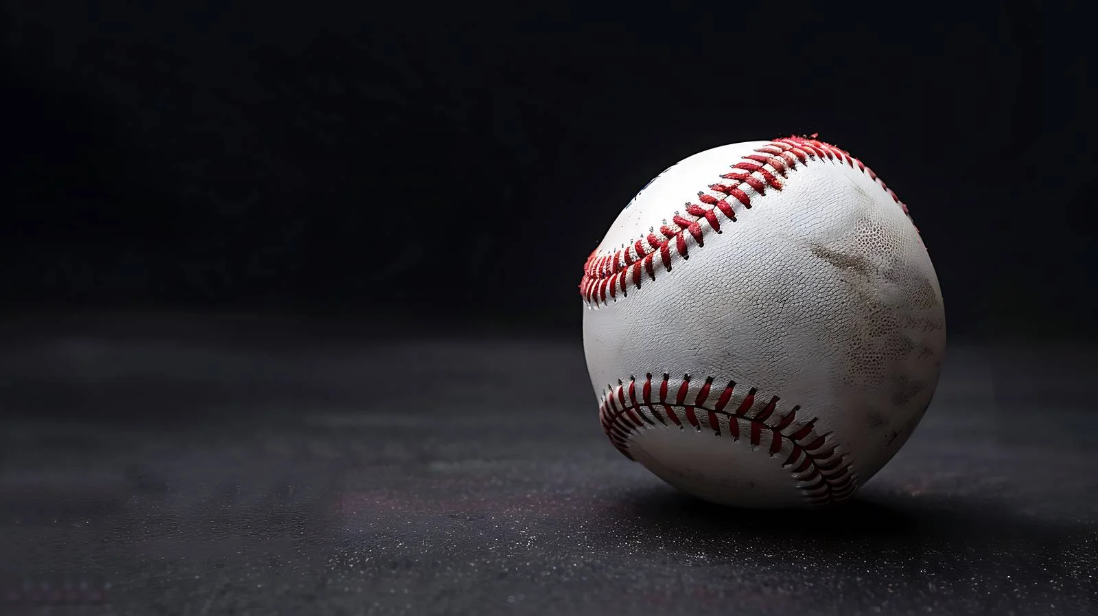 Intense Baseball in Isolation on Black — free download from Dotvec