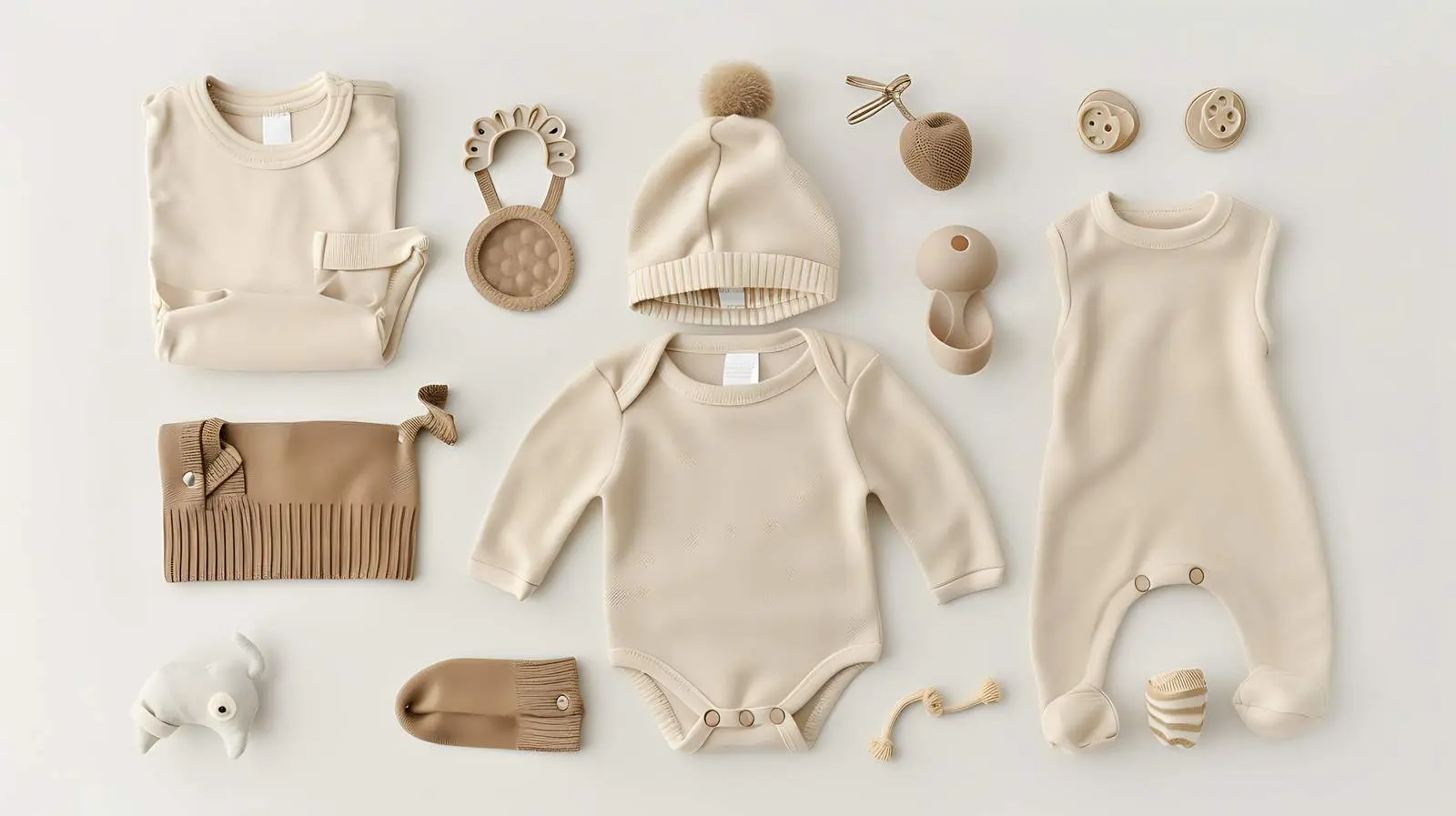 Newborn Baby Bodysuit Set with Accessories — free download from Dotvec