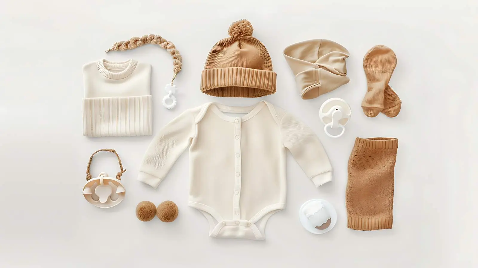 Newborn Baby Bodysuit Set with Hat and Socks – free infant accessories image from Dotvec