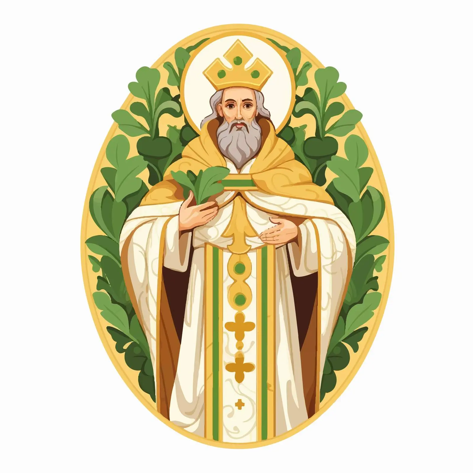 Basil of Caesarea Byzantine Style Illustration – free religious vector image from Dotvec